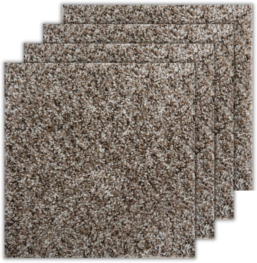 Smart Squares Walk in The Park Premium Made in The USA Carpet Tiles 18x18 Inch, Soft Padded, Seamless Appearance, Peel and Stick for Easy DIY Installation (10 Tiles - 22.5 Sq Ft, 377 Lace Agate)