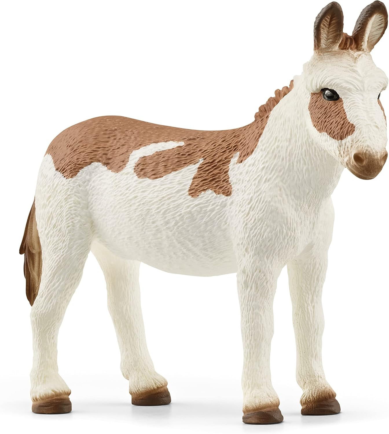 Schleich Farm World American Spotted Donkey Animal Figurine - Highly Detailed & Durable Farm Animal Toy, Fun & Educational Play for Boys & Girls