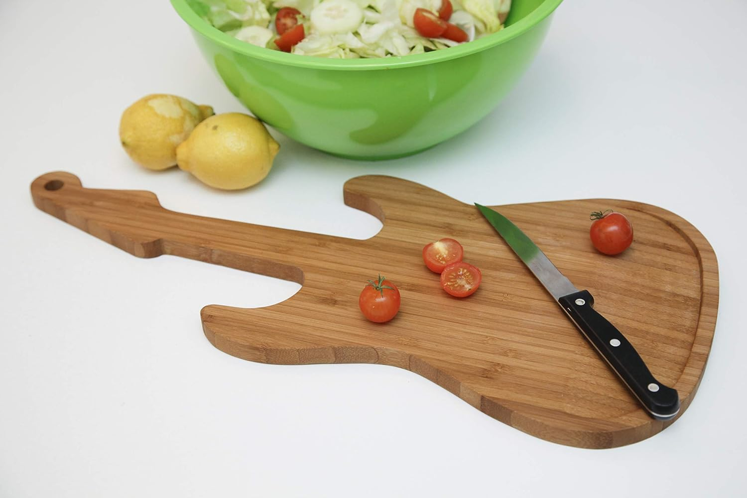 Kikkerland Bamboo Guitar Cutting Board