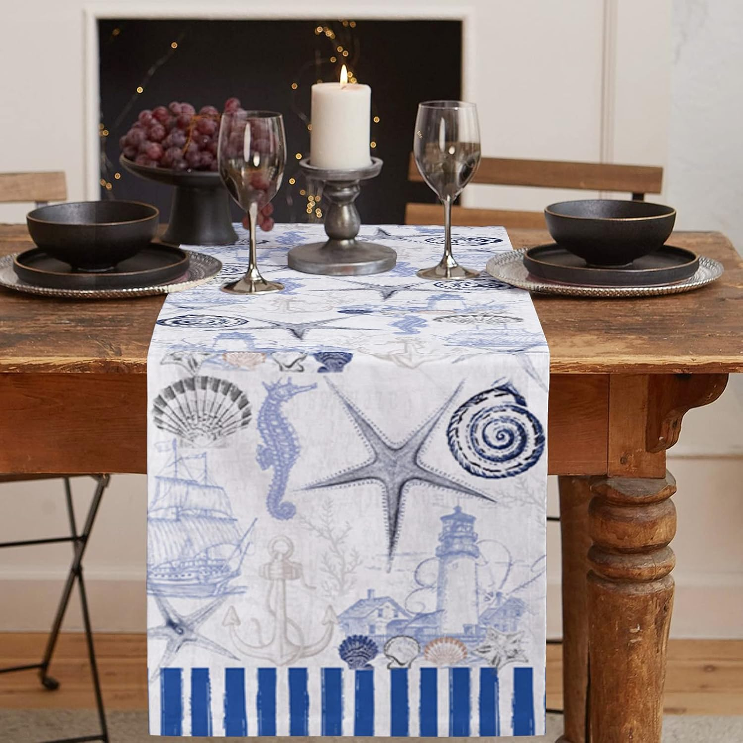 Ocean StarShell Table Runners For Wedding Party Decoration Modern Table Runner Home Kitchen Decor