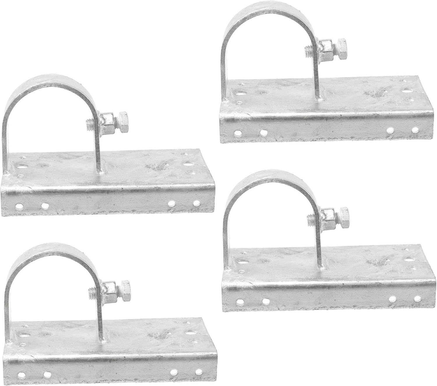 Plum Fittings Chain Link 2 1/2" [2 3/8" OD] x 6" Wood to Steel Post End Style Adapter (Pack of 4)