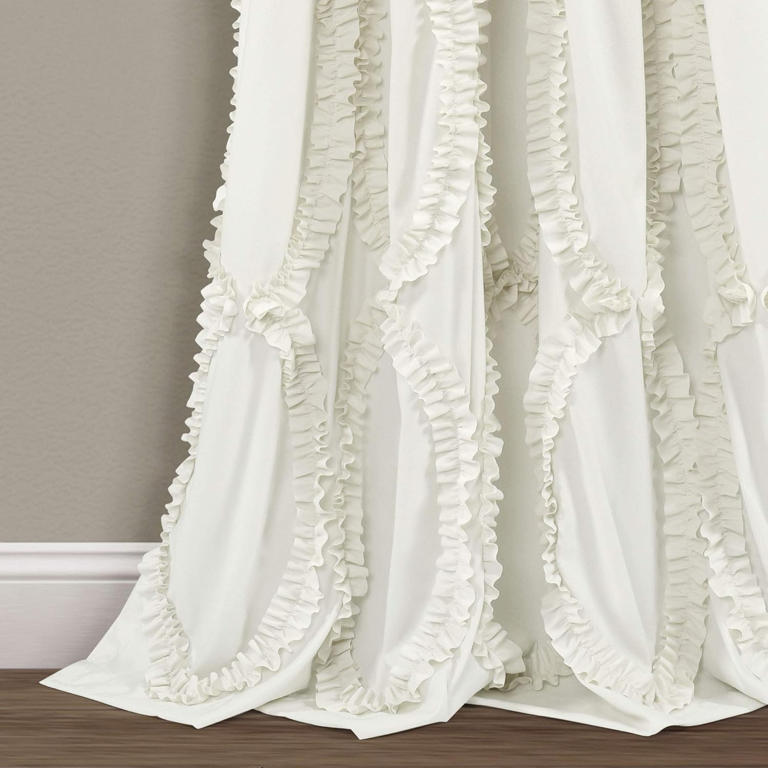 Lush Decor Avon Window Curtain Sydney Throw Blanket, 54"W x 84"L, Ivory