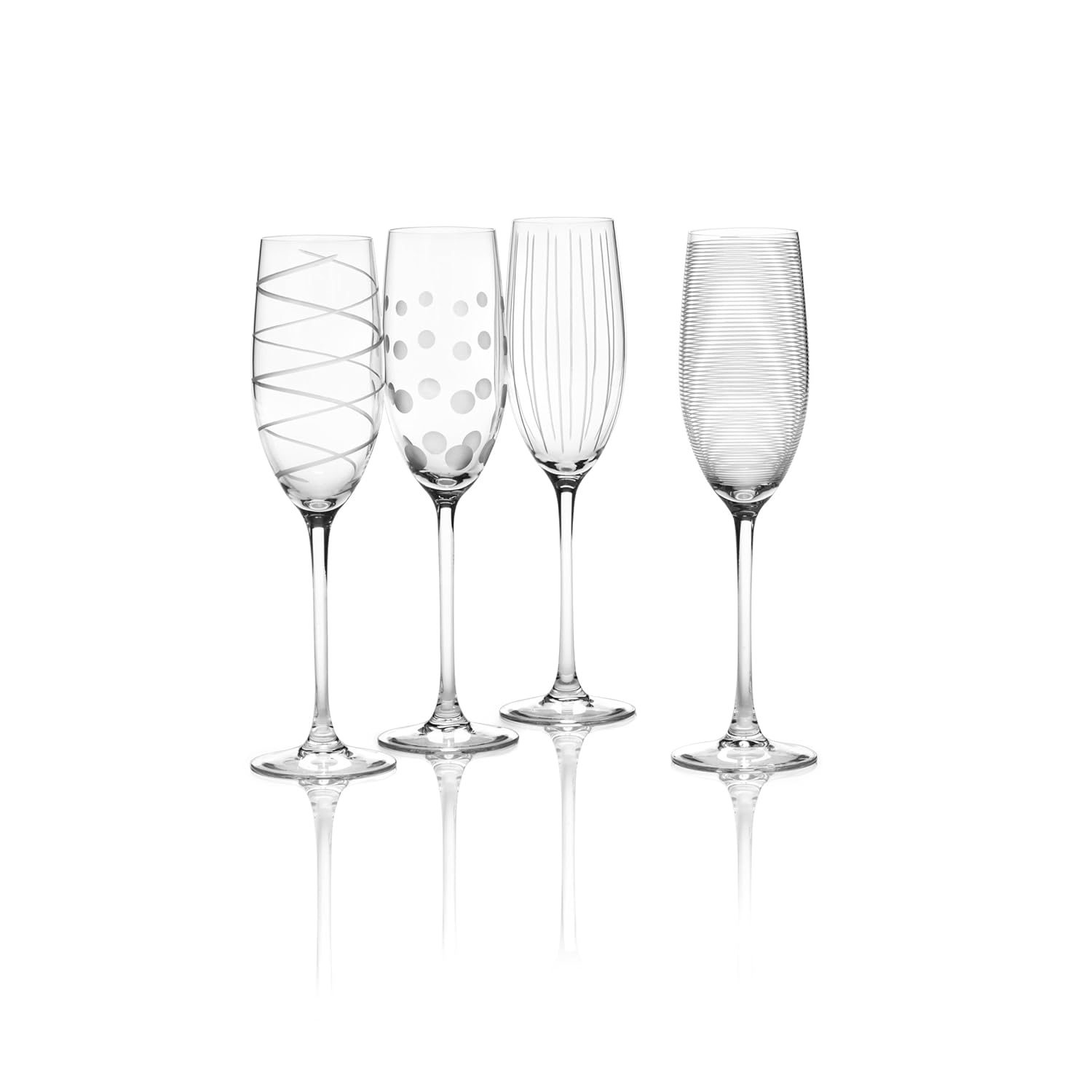 Mikasa Cheers 8-Ounce Champagne Flutes, Service for 4