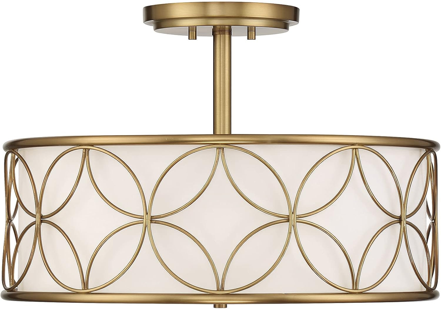 Savoy House Reid 4 - Light Semi-Flush Mount in  Warm Brass