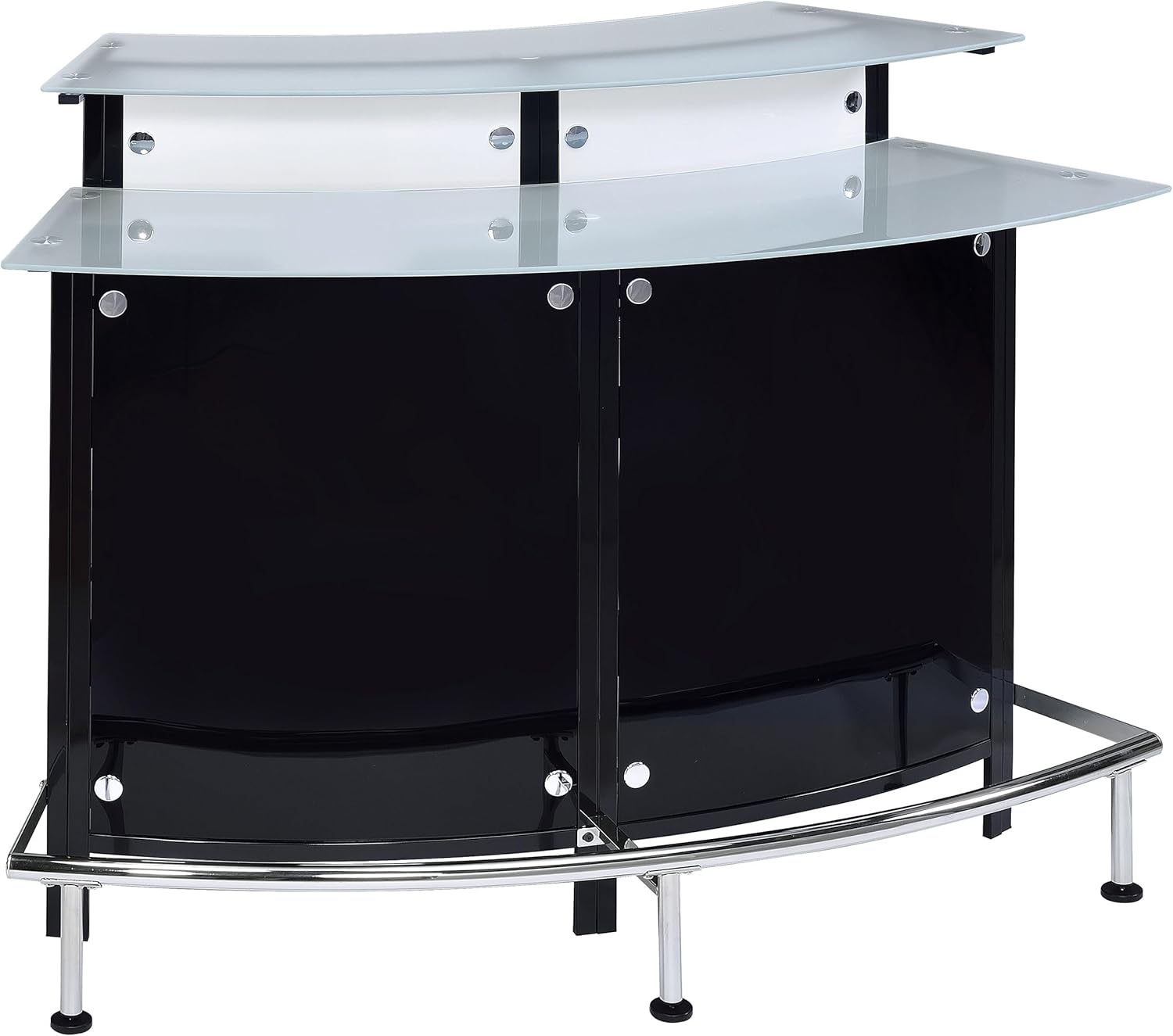 Coaster Company Contemporary Bar Table, Chrome/Black