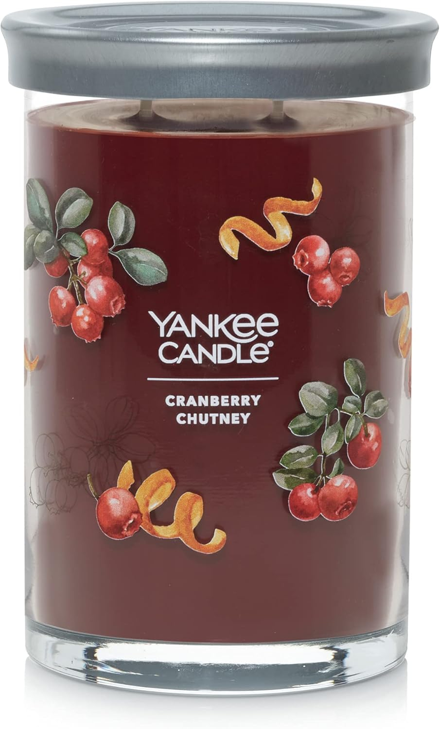 Yankee Candle Cranberry Chutney Scented, Signature 20oz Large Tumbler 2-Wick Candle, Over 60 Hours of Burn Time