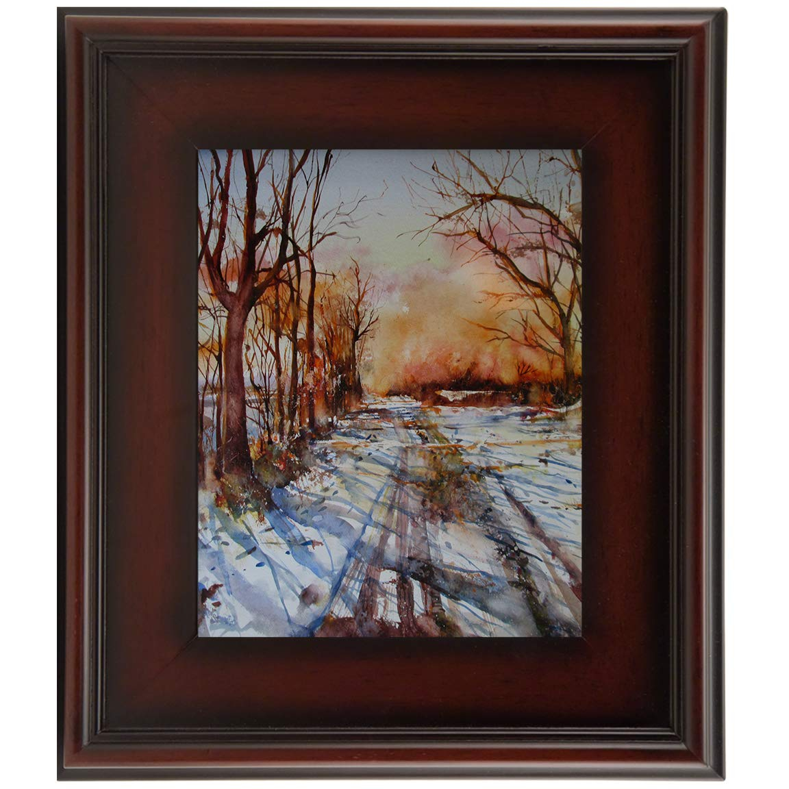 Creative Mark Plein Air Wooden Picture Frame - 6X8 Mahogany - Professional Single Frame for Art Panels, Stretched Canvas, Pictures and More, glass and backing not included