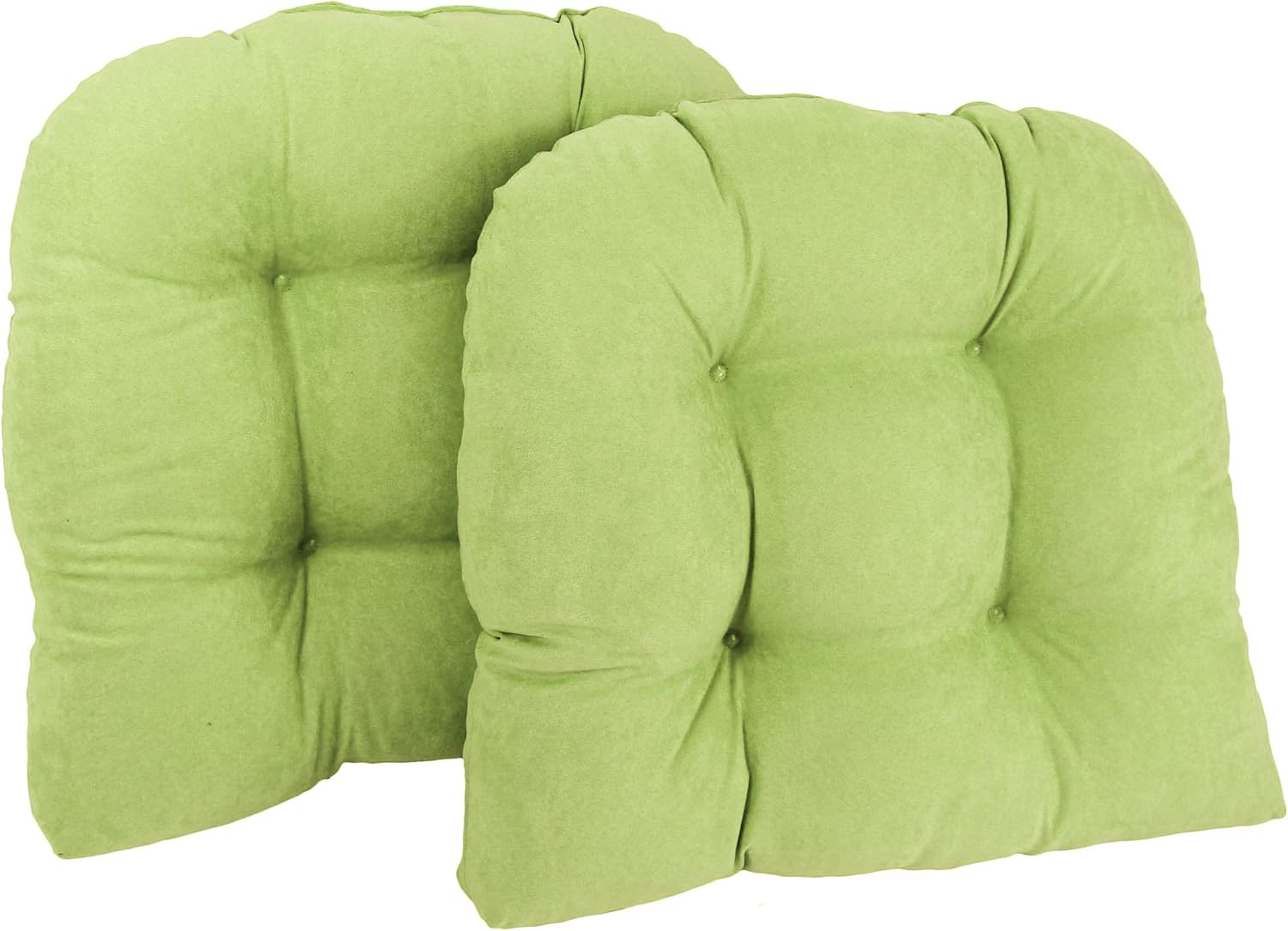 Blazing Needles 19-inch U-Shaped Microsuede Tufted Dining Chair Cushions (Set of 2)