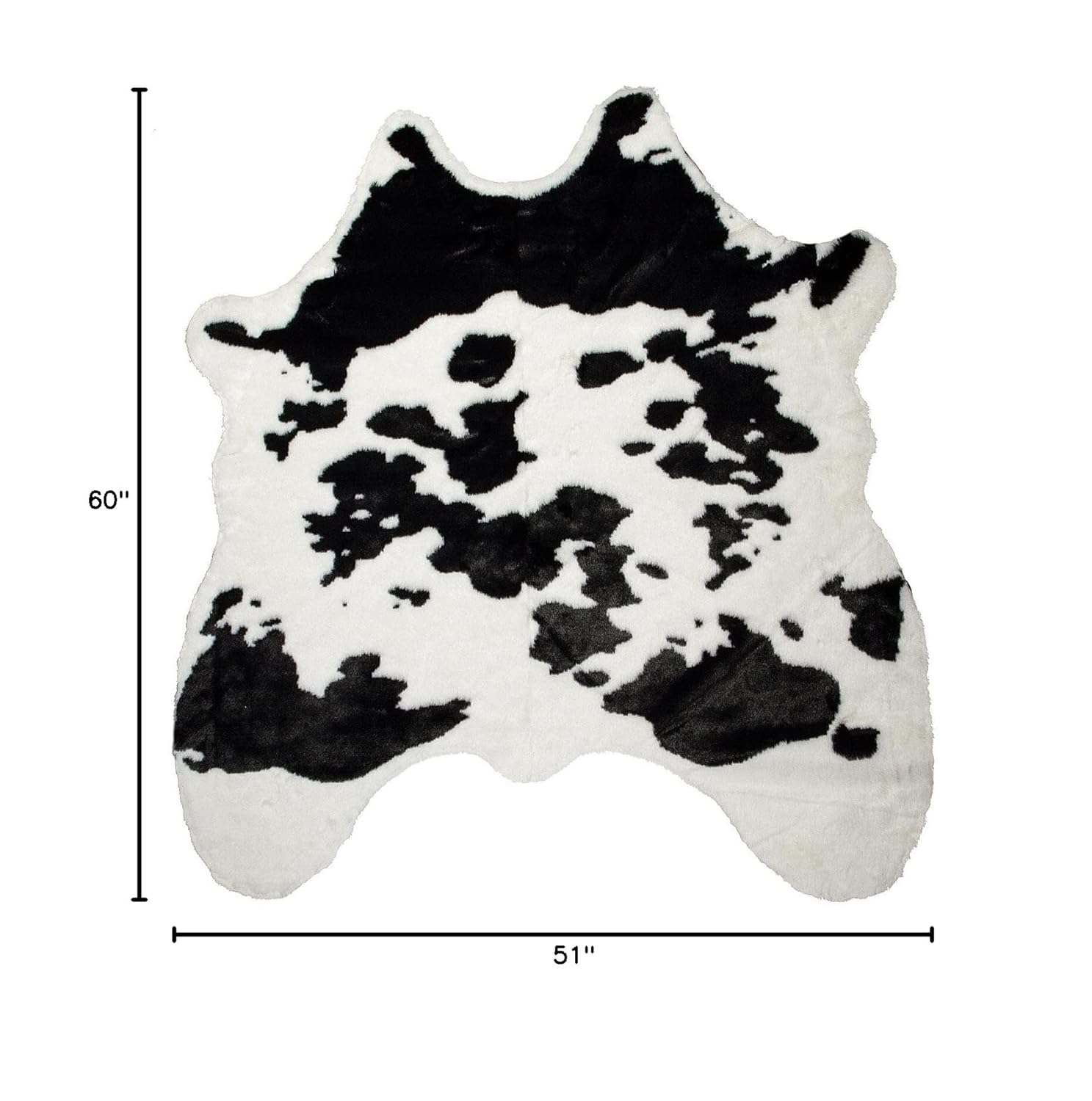 Gray Tufted Synthetic Cowhide 4' x 6' Washable Rug