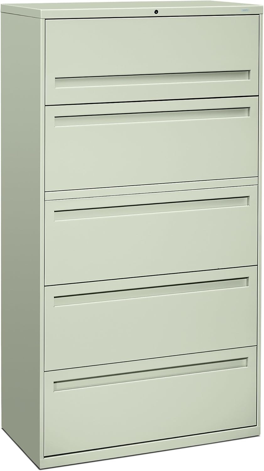 HON 5 Drawers Lateral Lockable Filing Cabinet, Gray