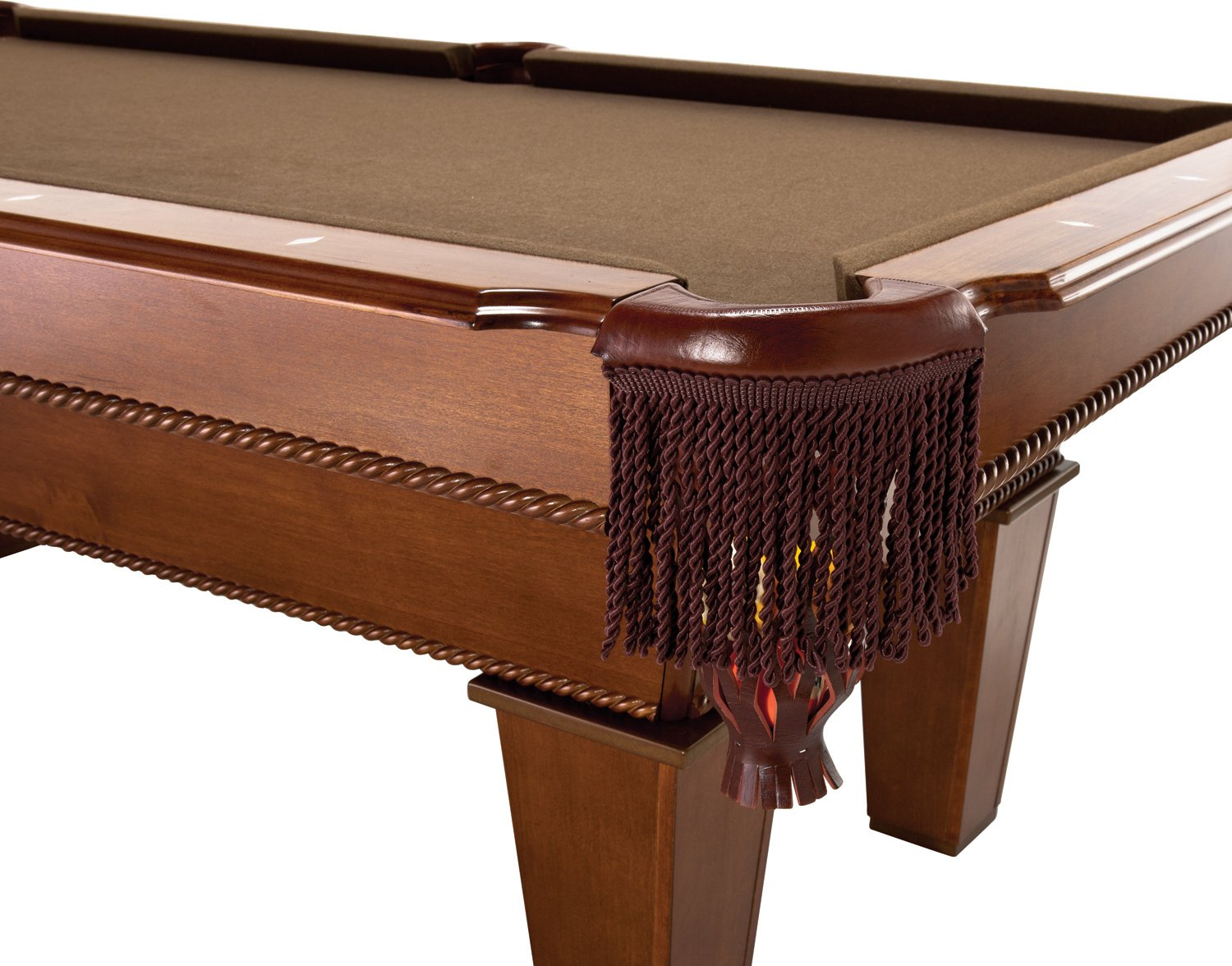 Fat Cat Frisco 7.5' Pool Table with Classic Style Billiard Pockets and Contemporary Straight Legs, Oak Finish with Bronze Colored Cloth Playing Surface
