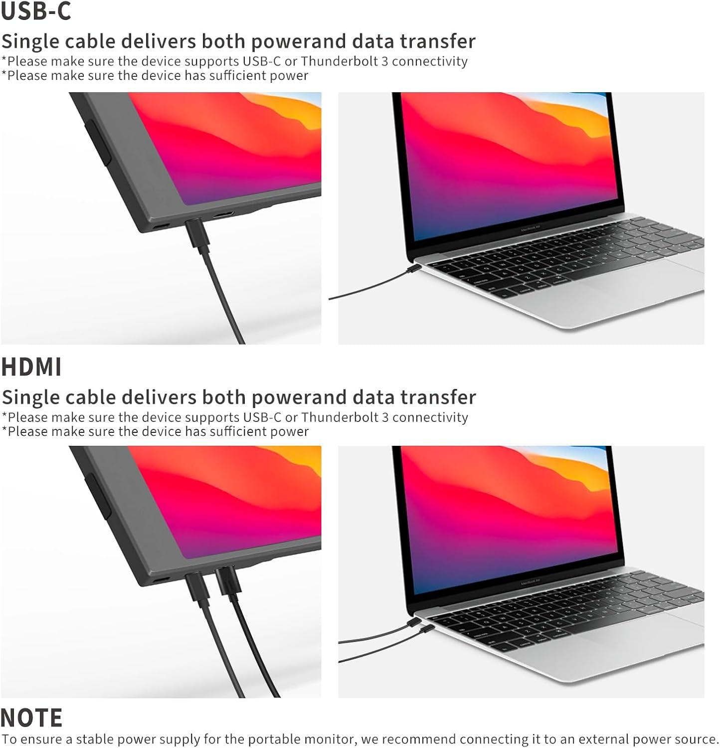 15.6" Touch Screen Monitor FHD 1080P IPS Portable Monitor Build in Speakers with HDMI and USB-C Ports for Laptop, MacBook Pro, PC, Switch, Xbox, PS4/5, Smartphone