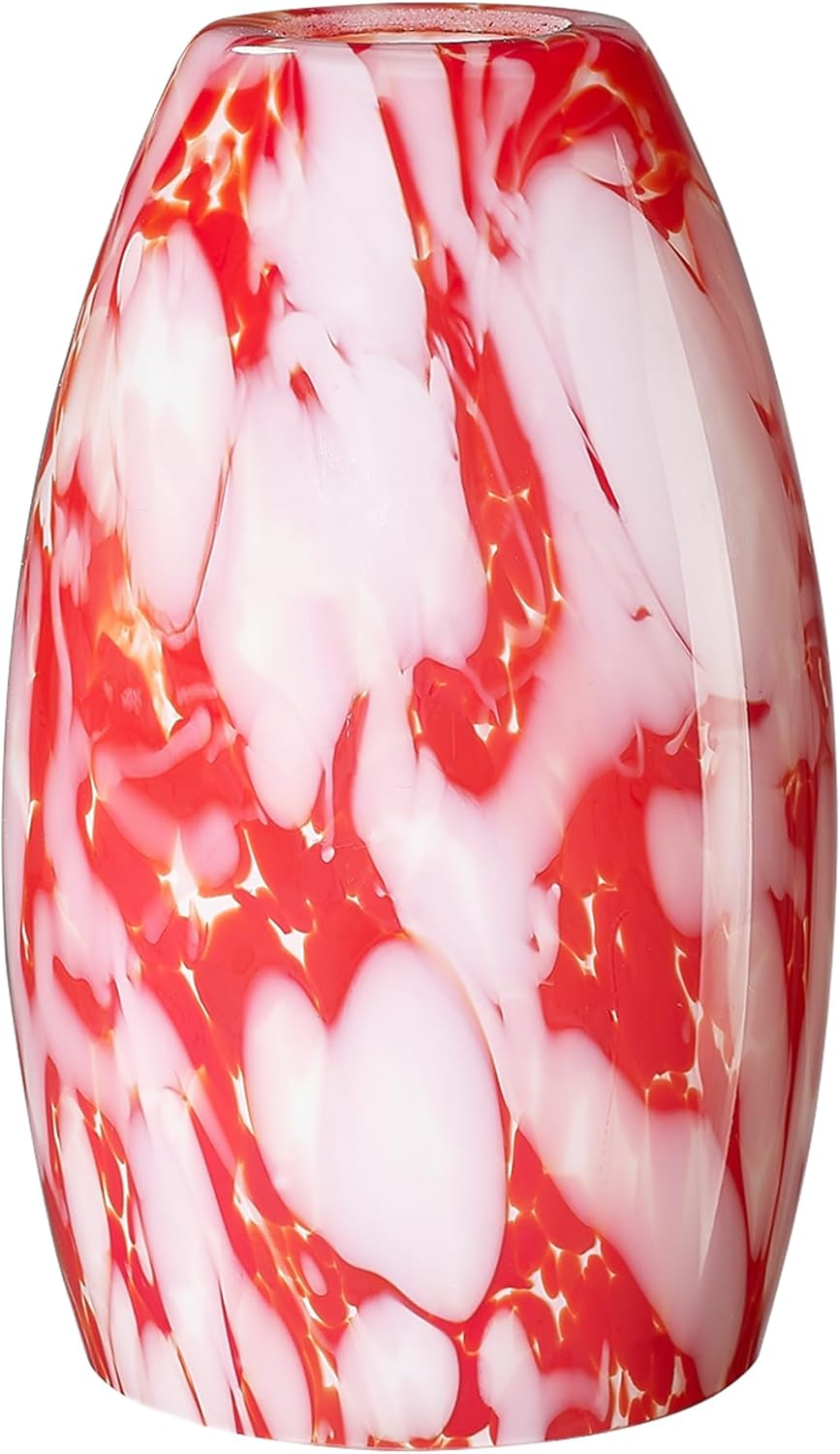 Oval Glass Lamp Shade Only Art Glass Lamp Covers Light Fixture Replacement for Kitchen Island Mini pendant Ceiling Lights Chandelier Hand Blown Glass Shade Replacement (Brown and Blue）