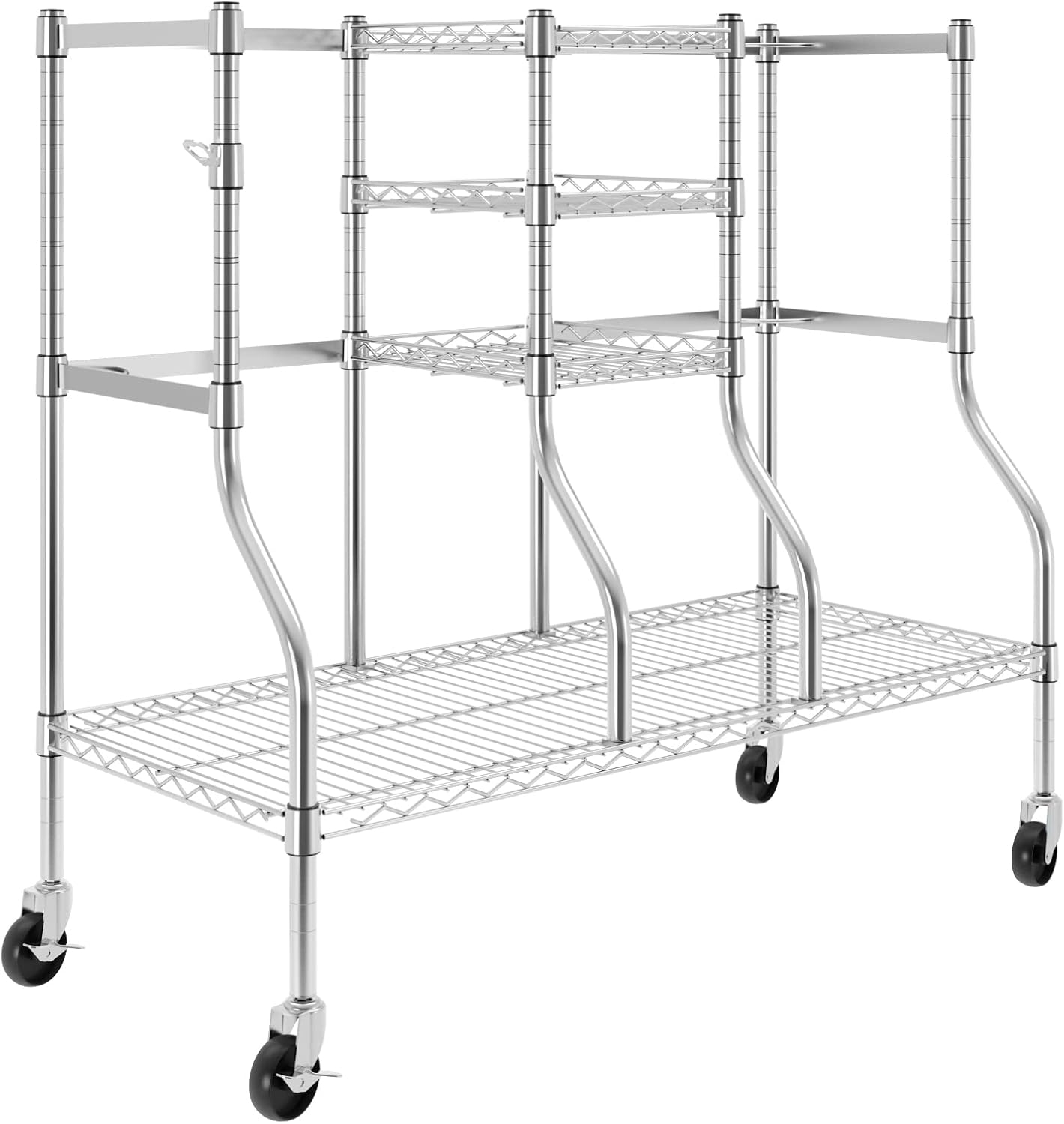 MonsterRax Standard Golf Storage Rack for 2 Large Golf Bags and Golf Accessories