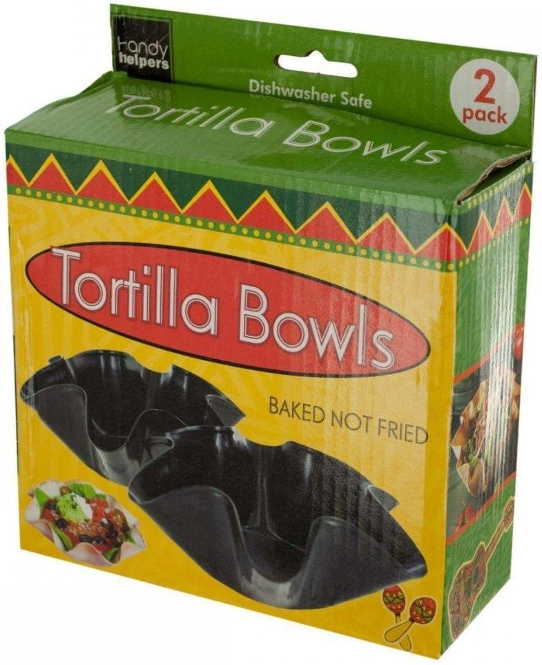 SPRING PARK Tortilla Bowl Molds, Nonstick Tortilla Pan Set Thicken Carbon Steel Taco Salad Bowl Makers Baking Molds for Kitchen