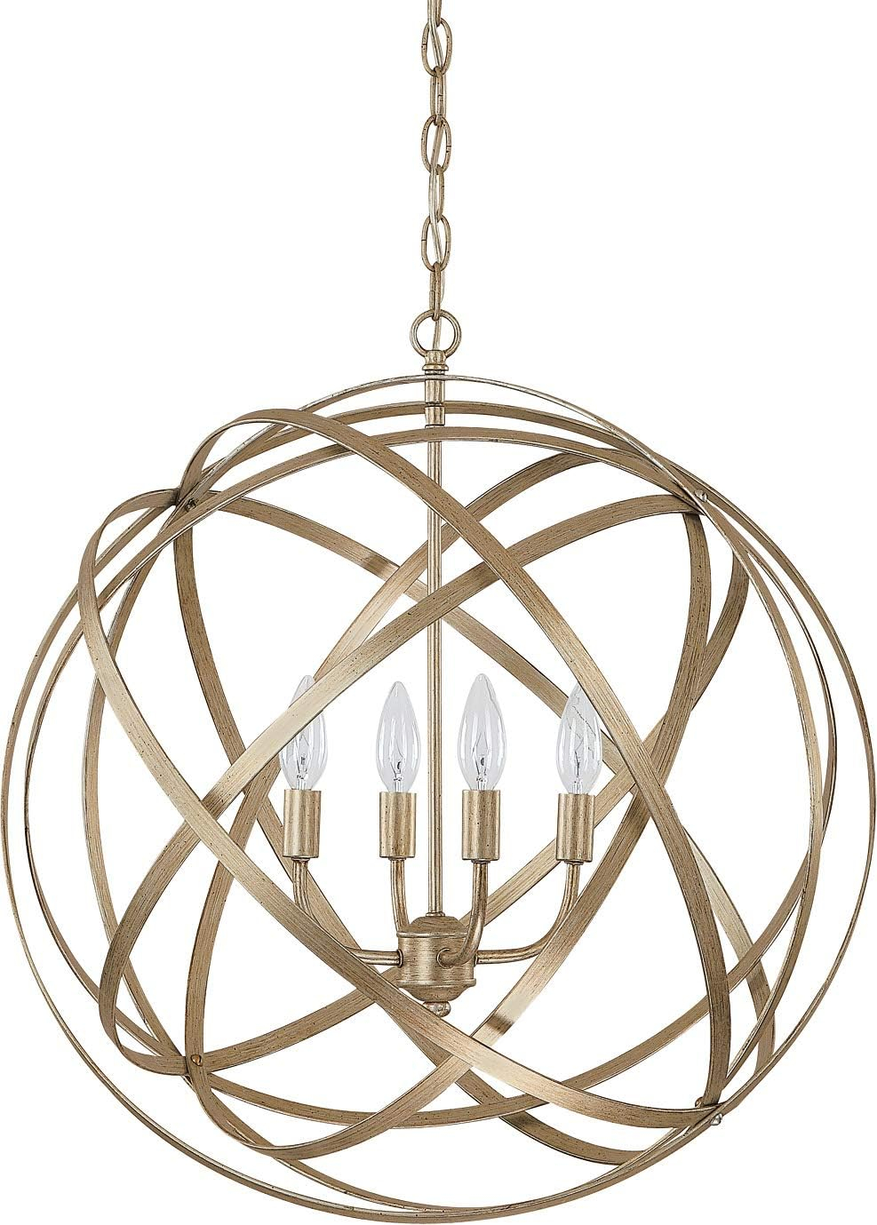 Capital Lighting 4234 Axis 4 Light 23" Wide Cage Pendant - Gold
