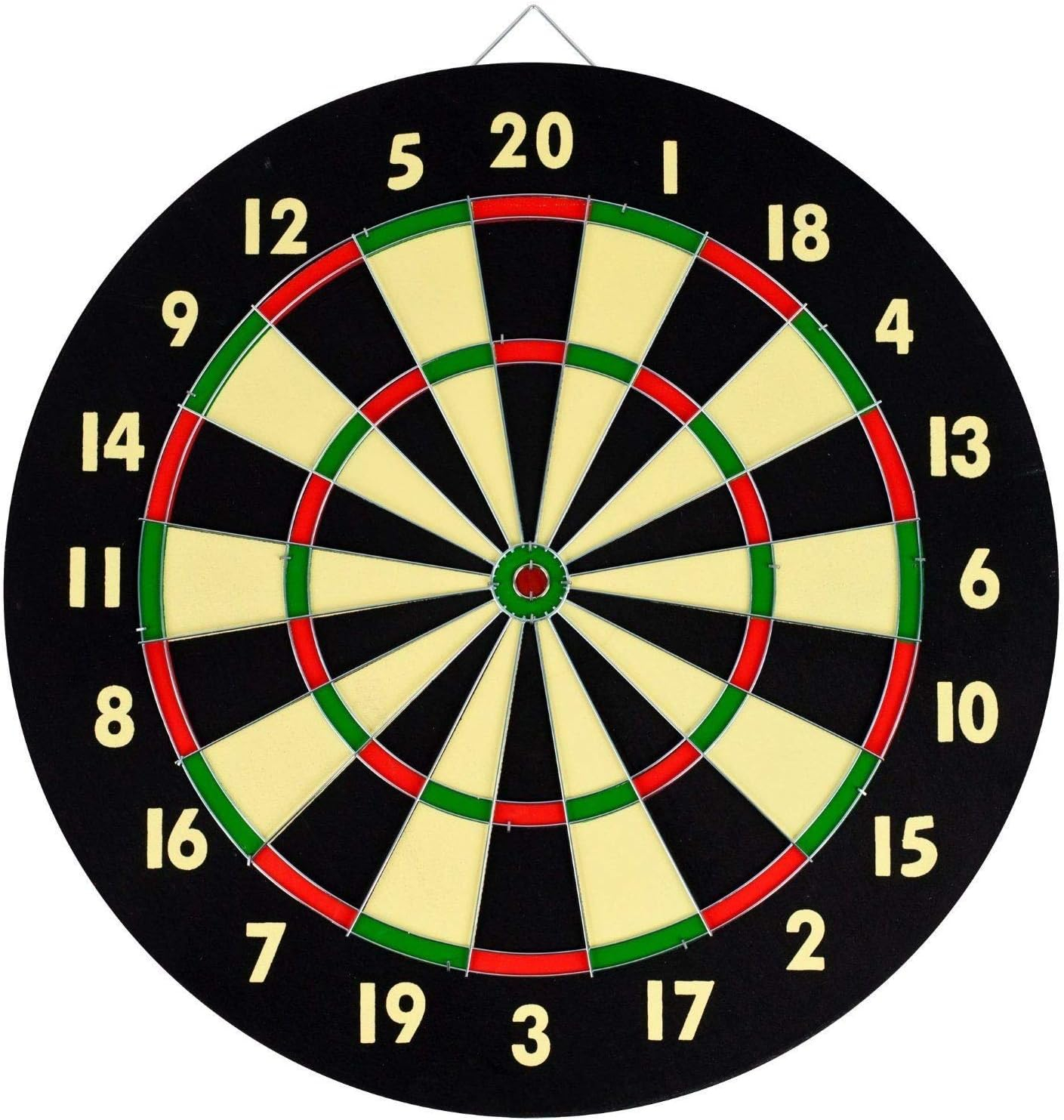 Dartboard Game Set Double Sided Dartboard 16.5"Includes 6 Brass Tipped Darts