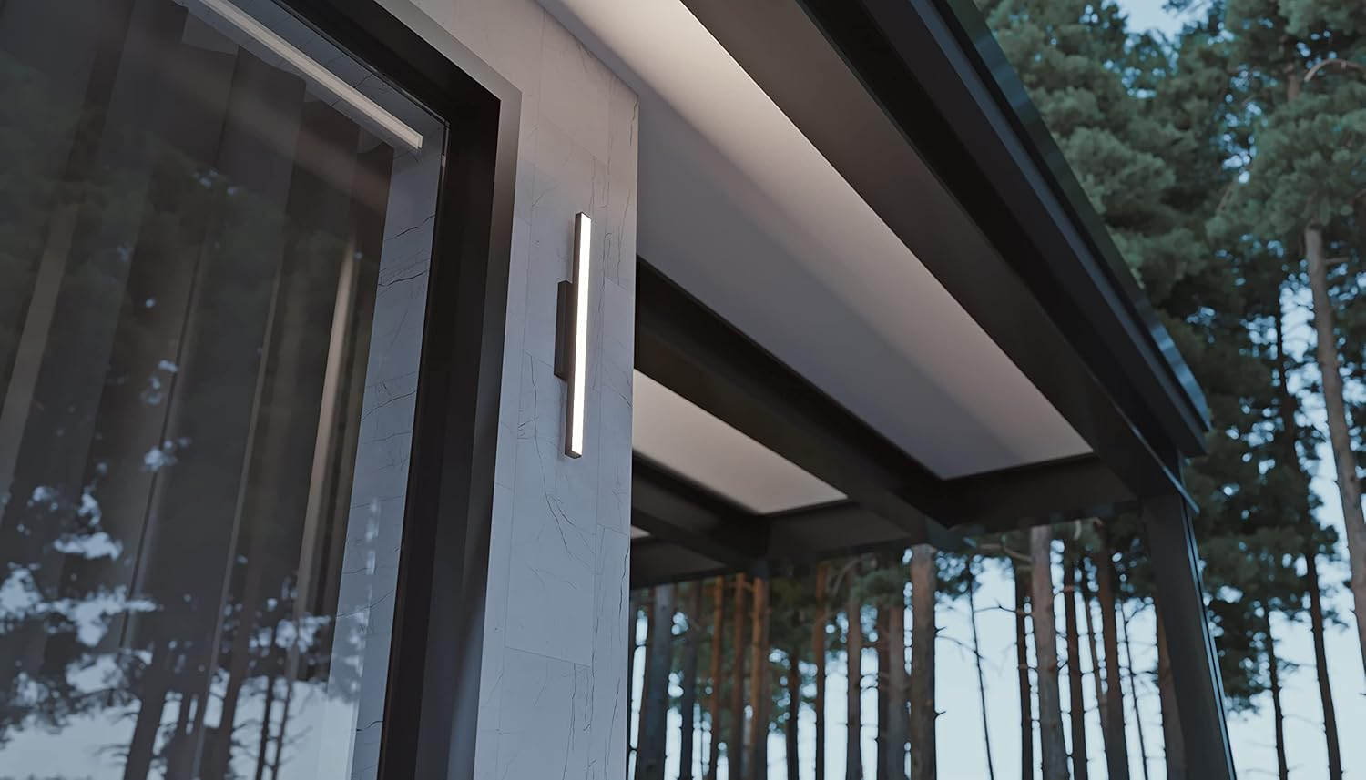 Gale 24" Black Aluminum LED Outdoor Sconce