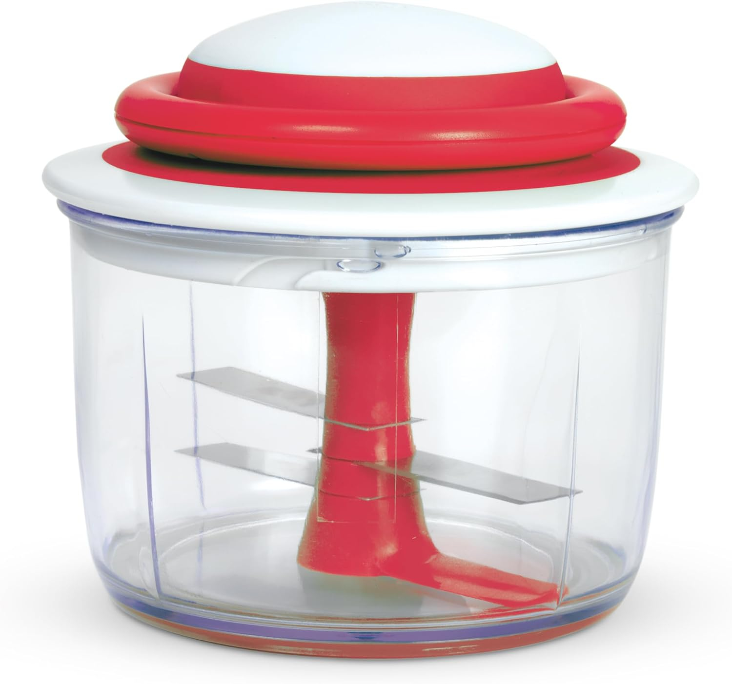 Chef'n VeggiChop Hand-Powered Food Chopper, Cherry
