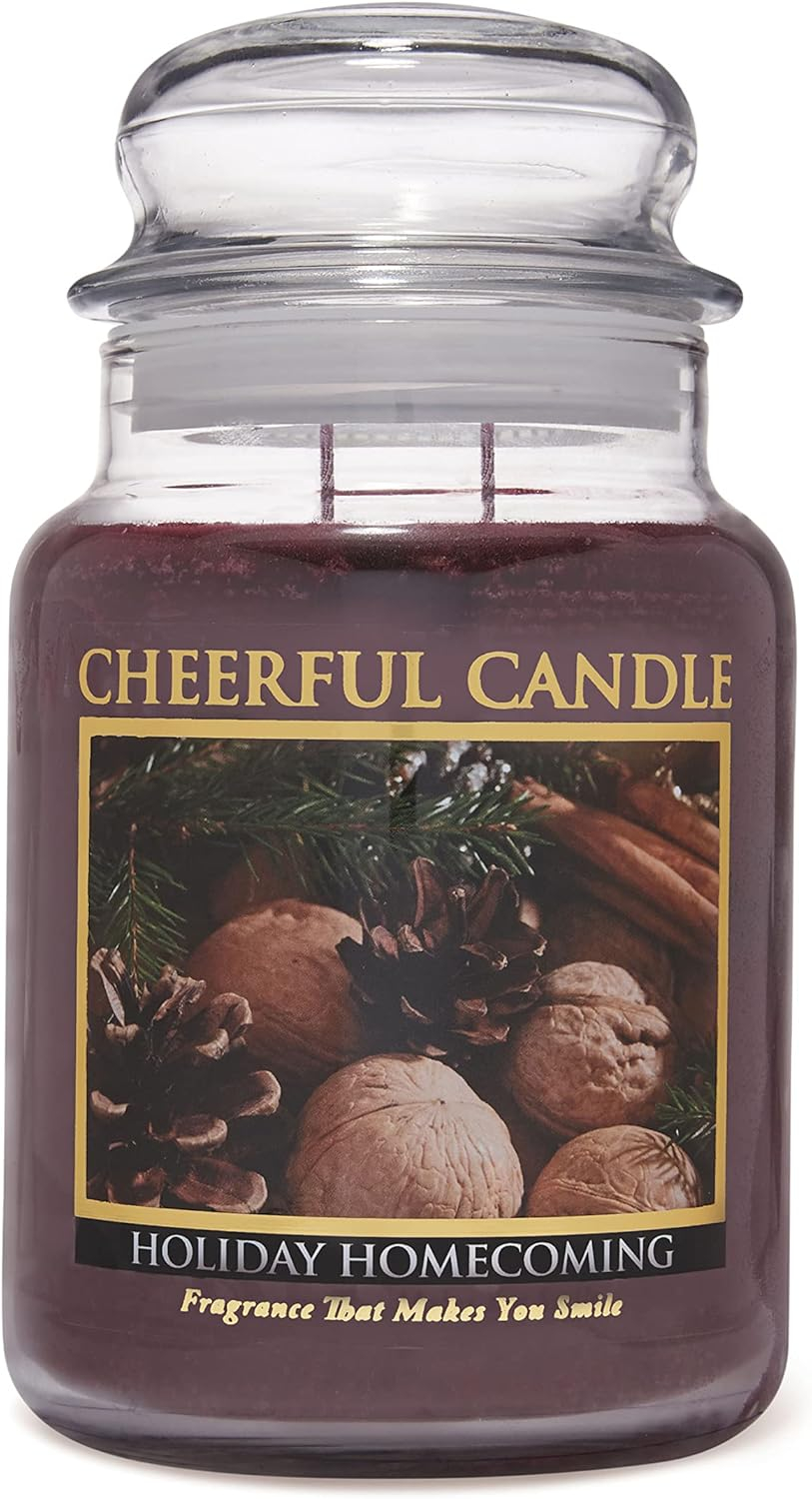 A Cheerful Candle LLC Holiday Homecoming Scented Jar Candle