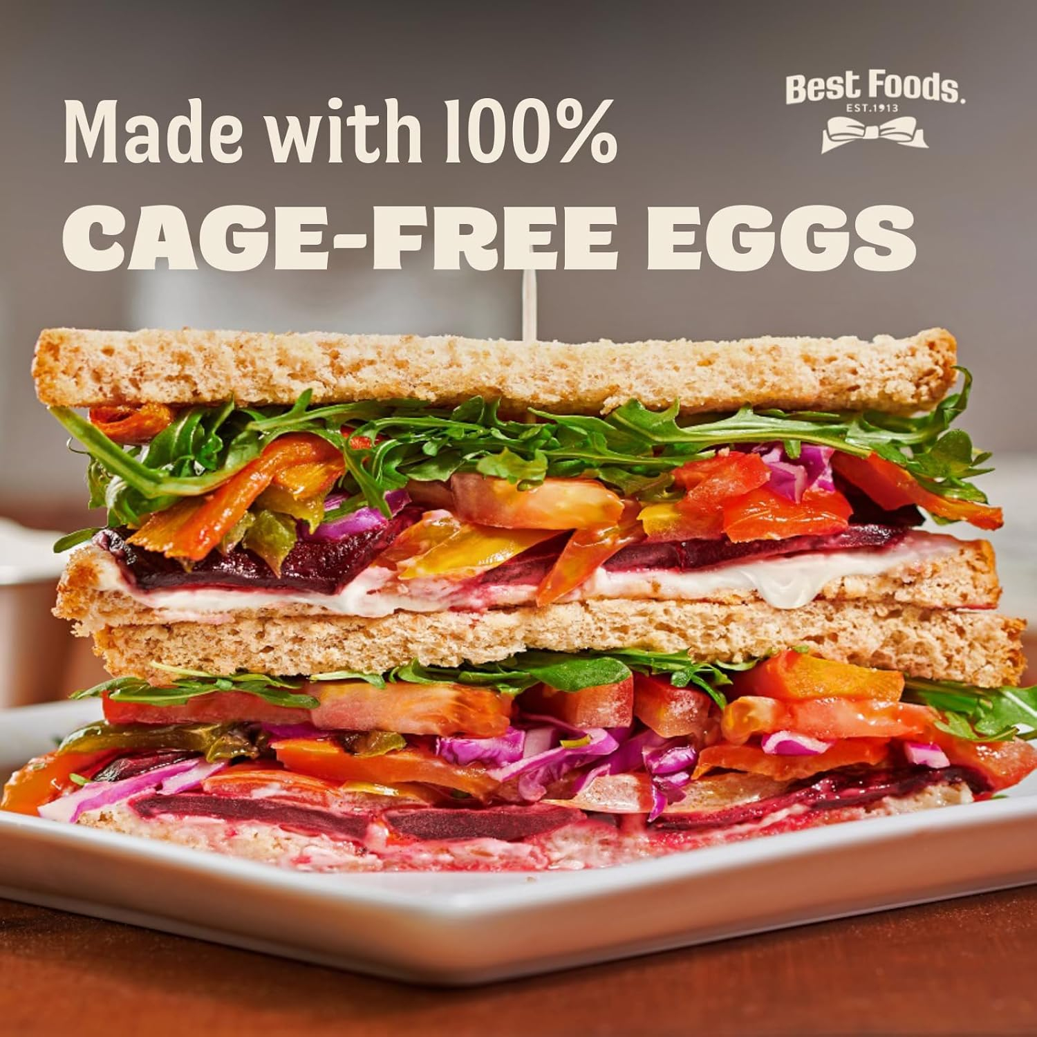 Best Foods Real Mayonnaise Jar, Condiment for Sandwiches, Salads, Mayo Made with 100% Cage Free Eggs, Gluten Free 1 gallon 128 oz, Pack of 1