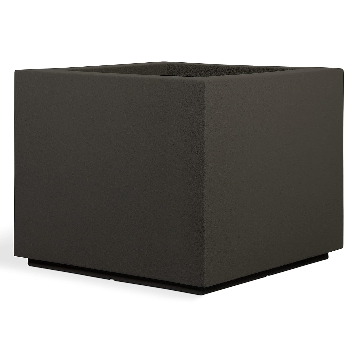 PolyStone Planters Monterrey 23 in. x 23 in. Brown Square Planter'