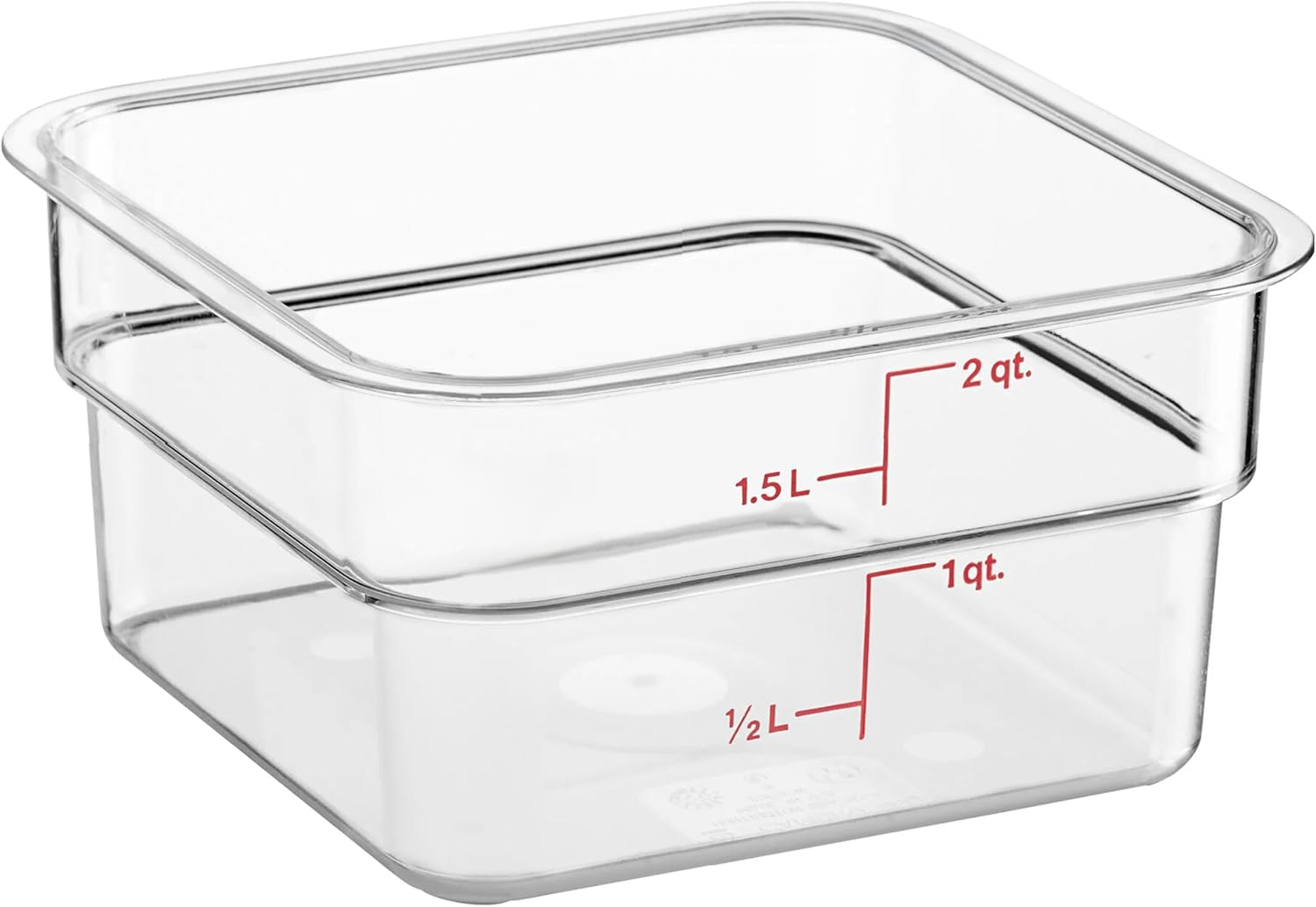 Clear Polycarbonate 2 Quart Stackable Food Storage Container