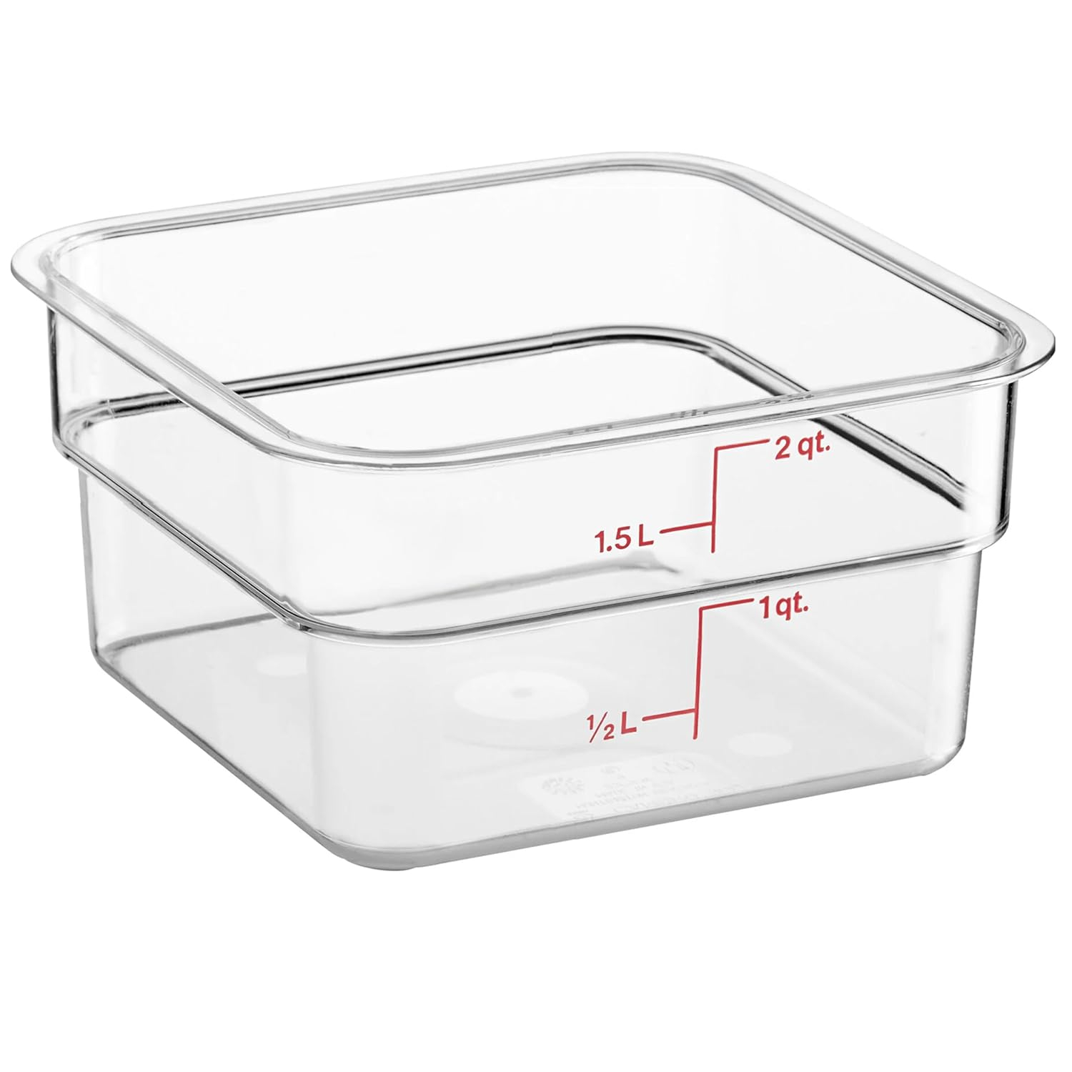 Clear Polycarbonate 2 Quart Stackable Food Storage Container