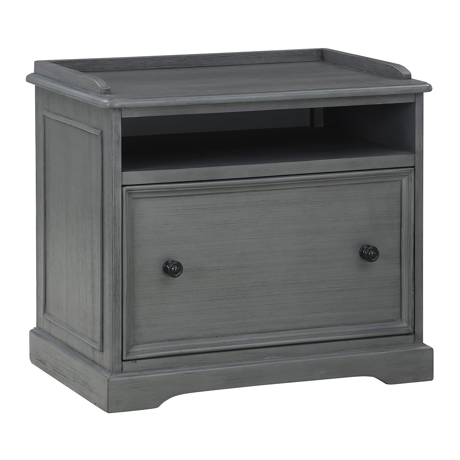 Country Meadows Engineered Wood File Cabinet in Plantation Gray