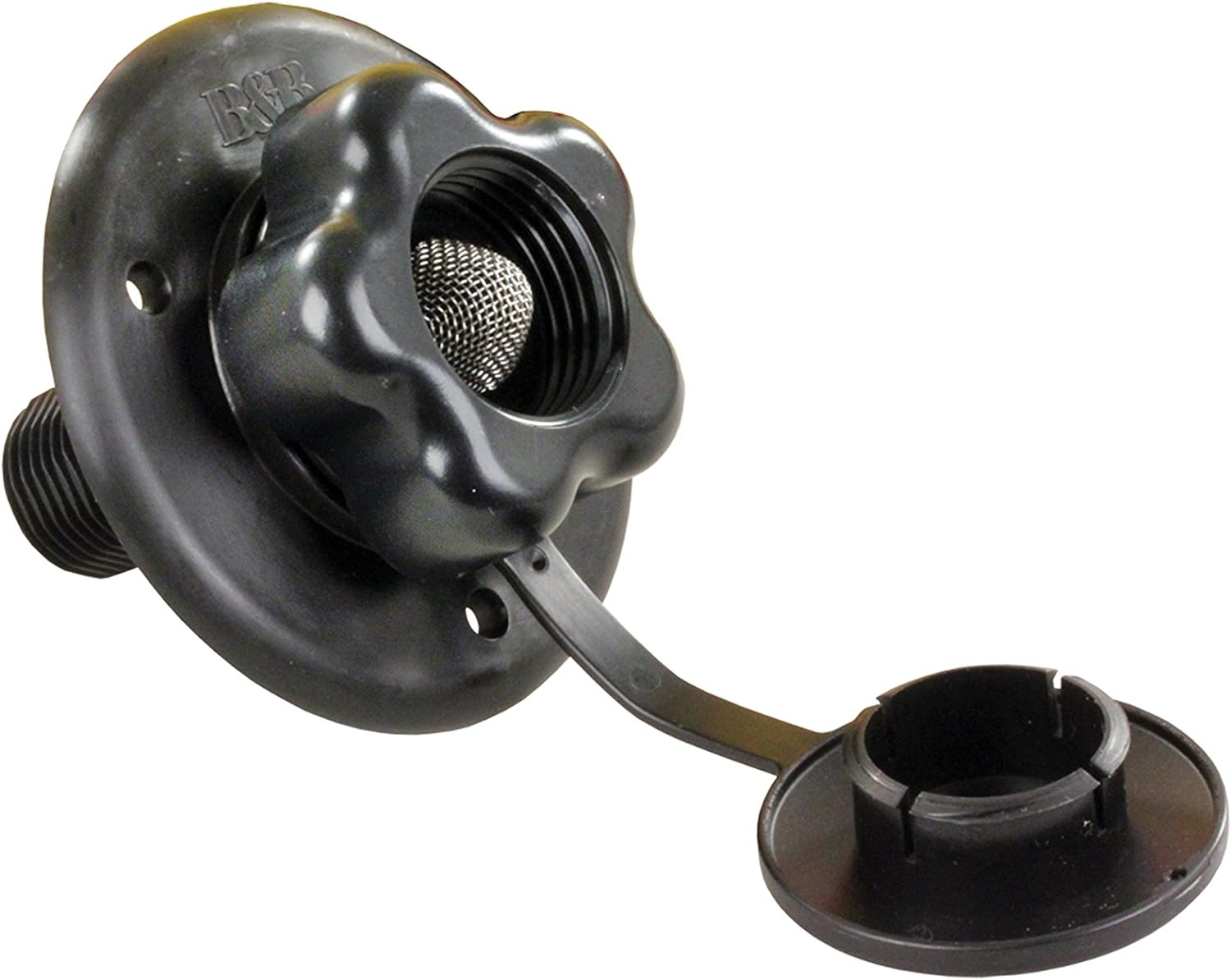 Black Plastic RV City Water Fill Inlet with Check Valve