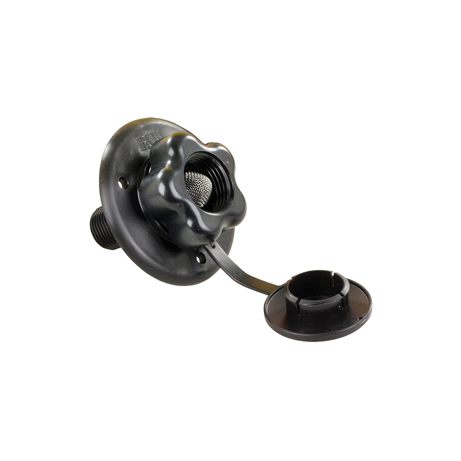 Black Plastic RV City Water Fill Inlet with Check Valve