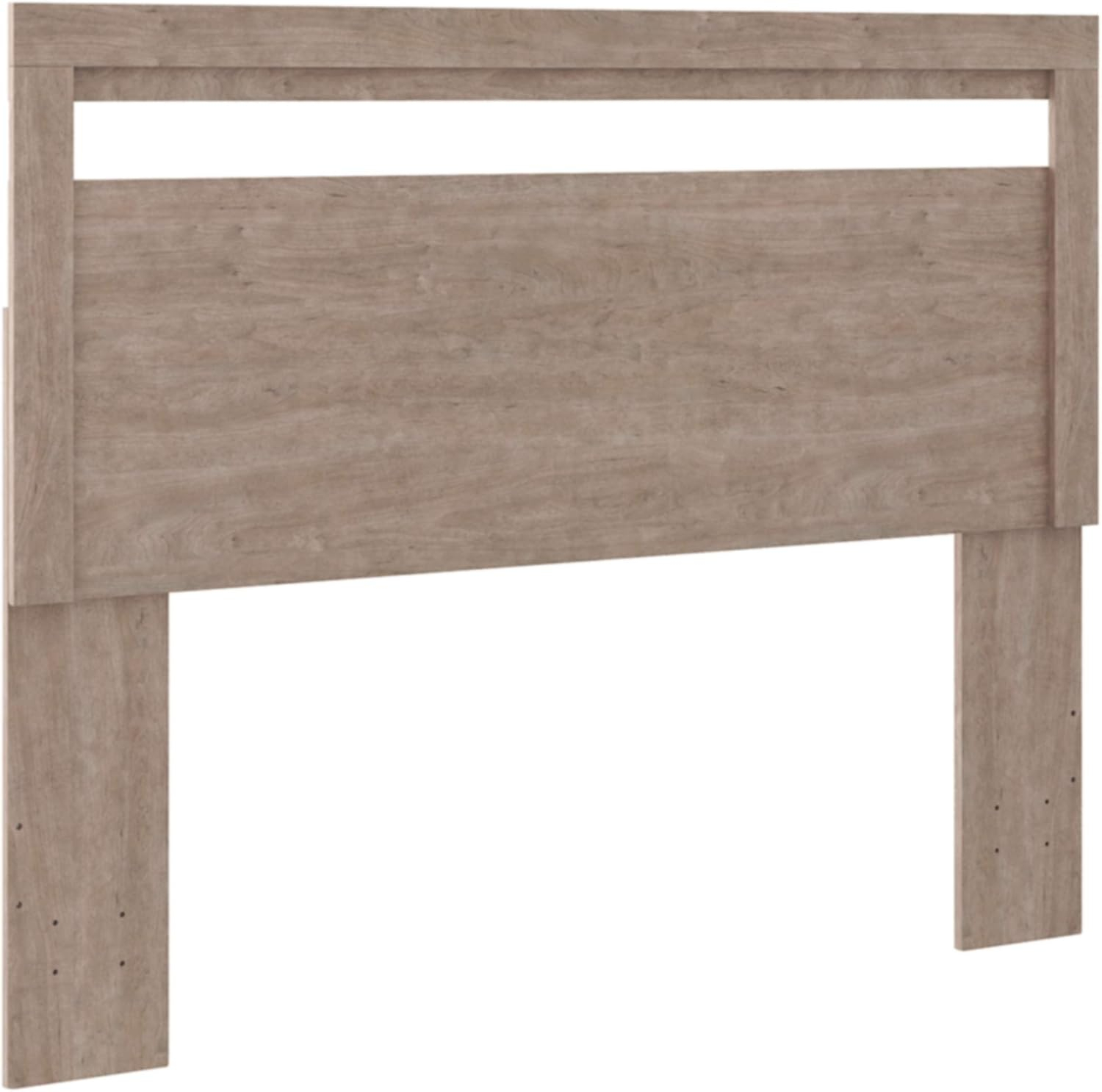 White Transitional Queen Platform Bed with Peekaboo Cutout