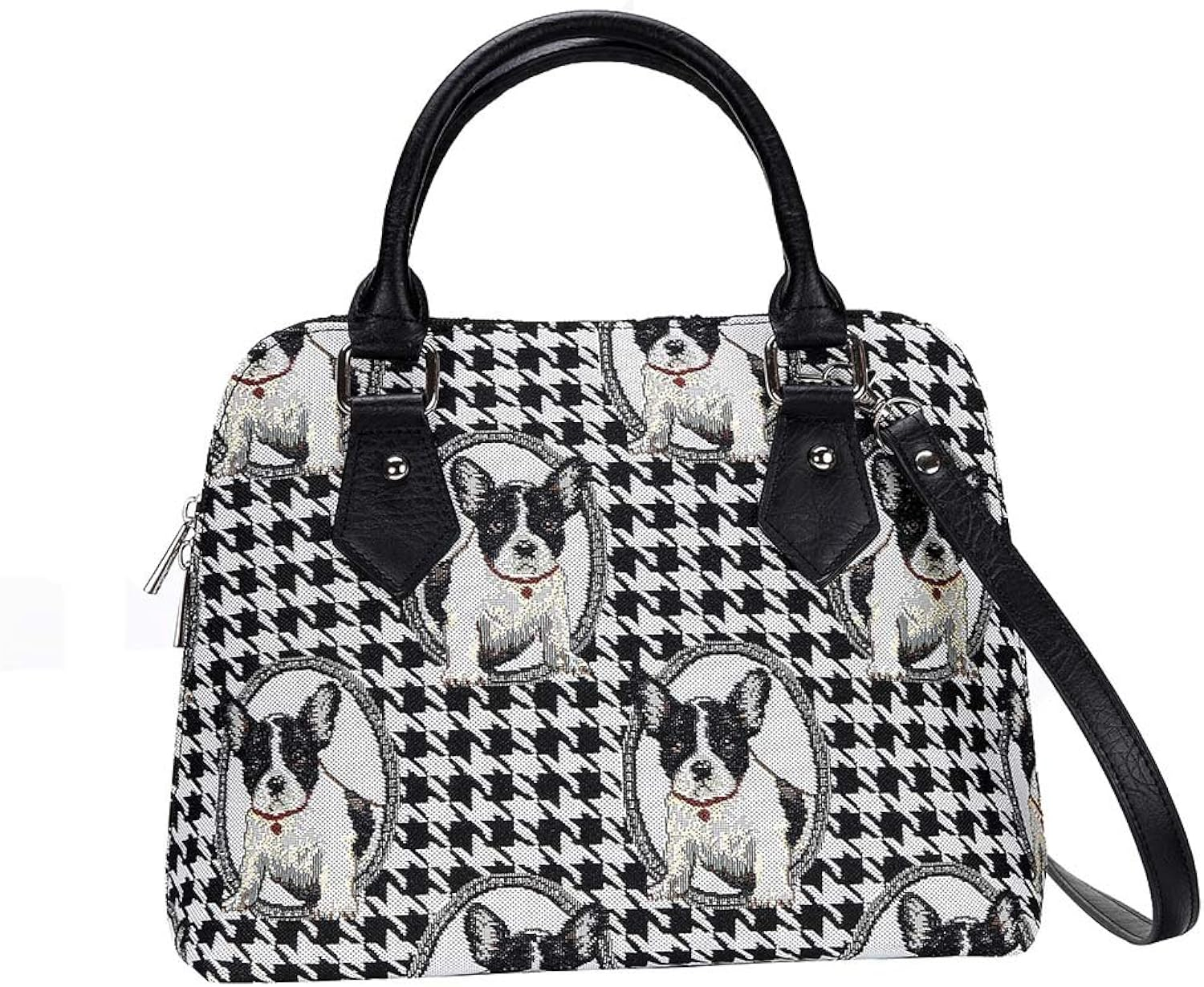 French Bulldog Convertible Top Handle Purse Handbag