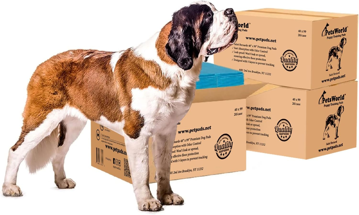 Gigantic Blue Dog Pee Pads with Adhesive Backing