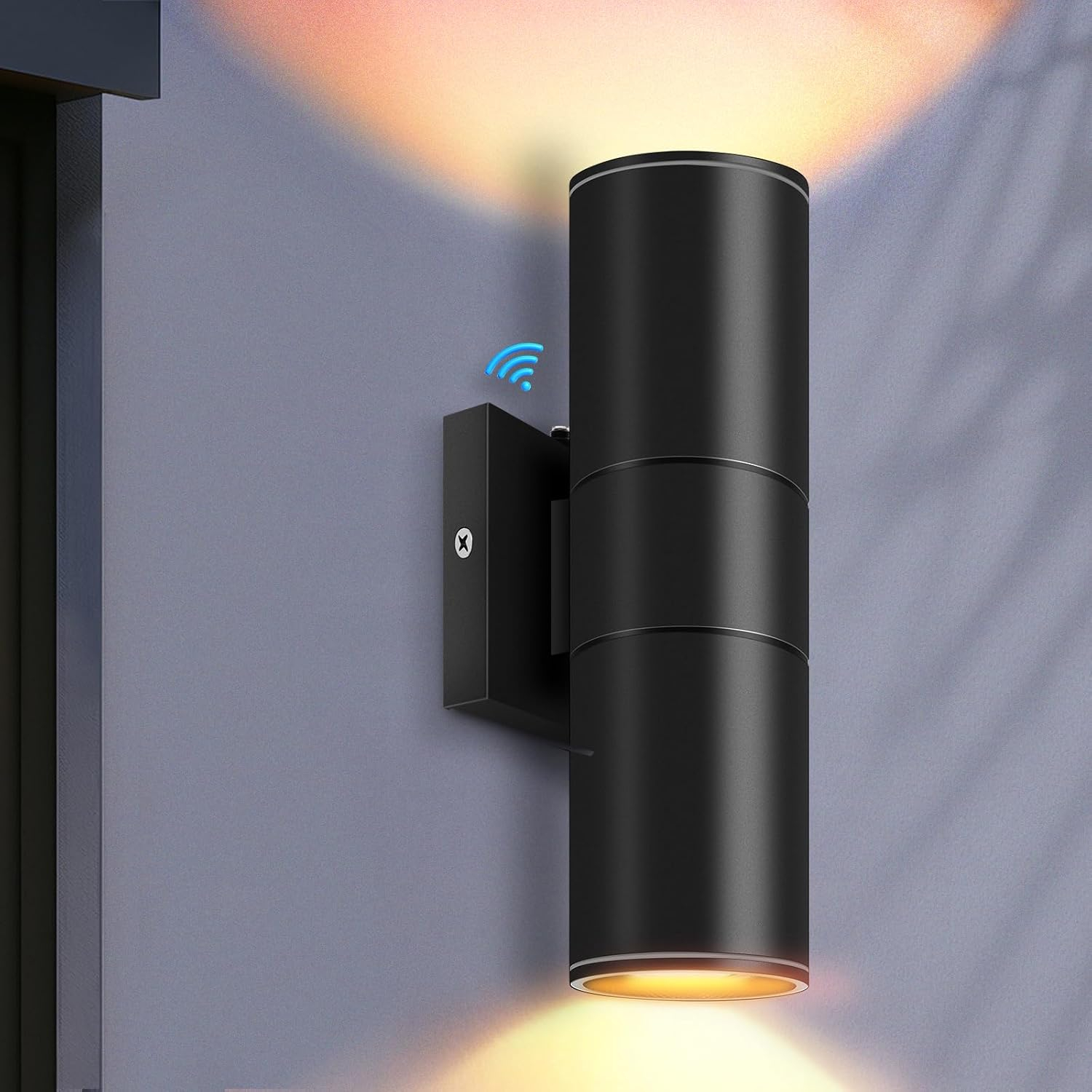 Outdoor Wall Light Fixtures: Cylinder Outdoor Wall Sconce Light - Aluminum Modern Exterior Wall Llights for Porch