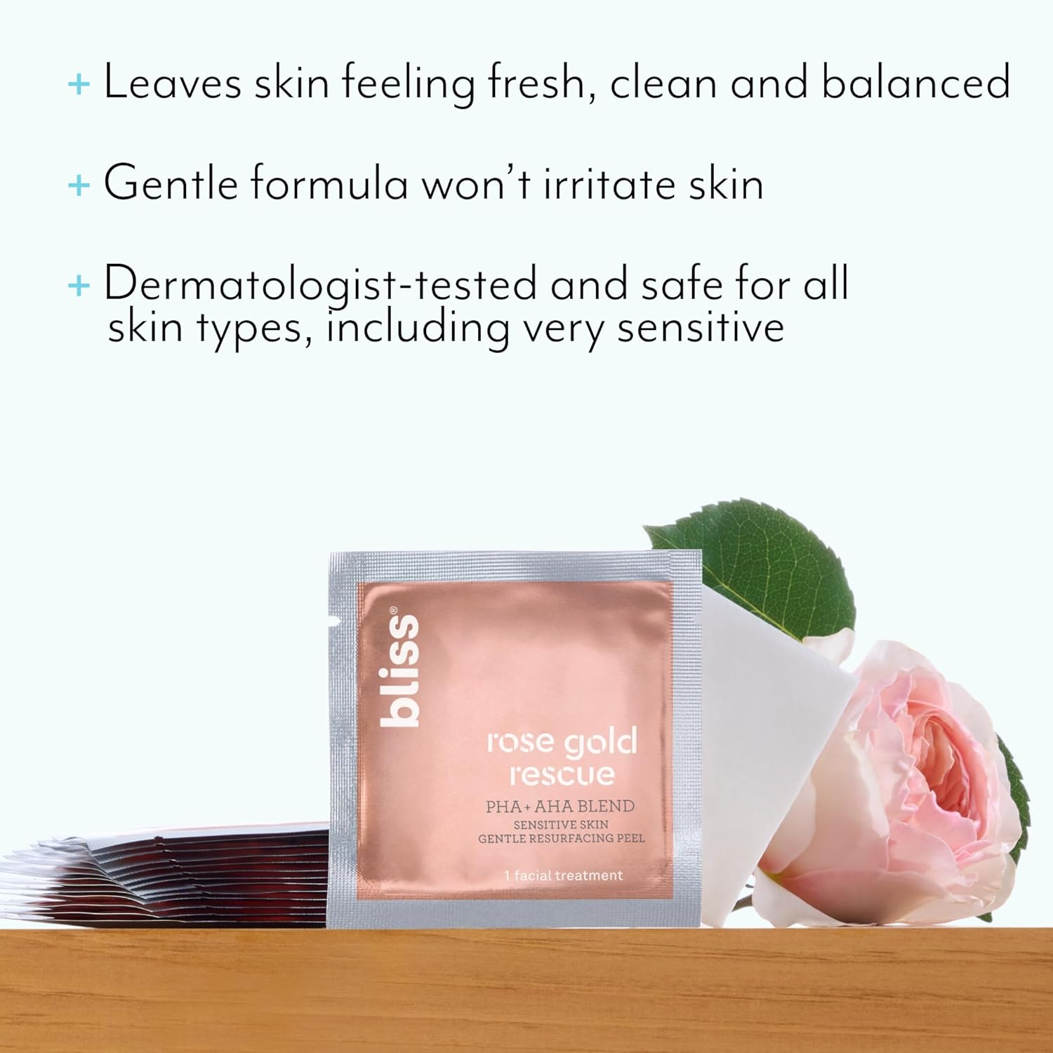 bliss Rose Gold Rescue Sensitive Skin Gentle Resurfacing Peel - 15ct
