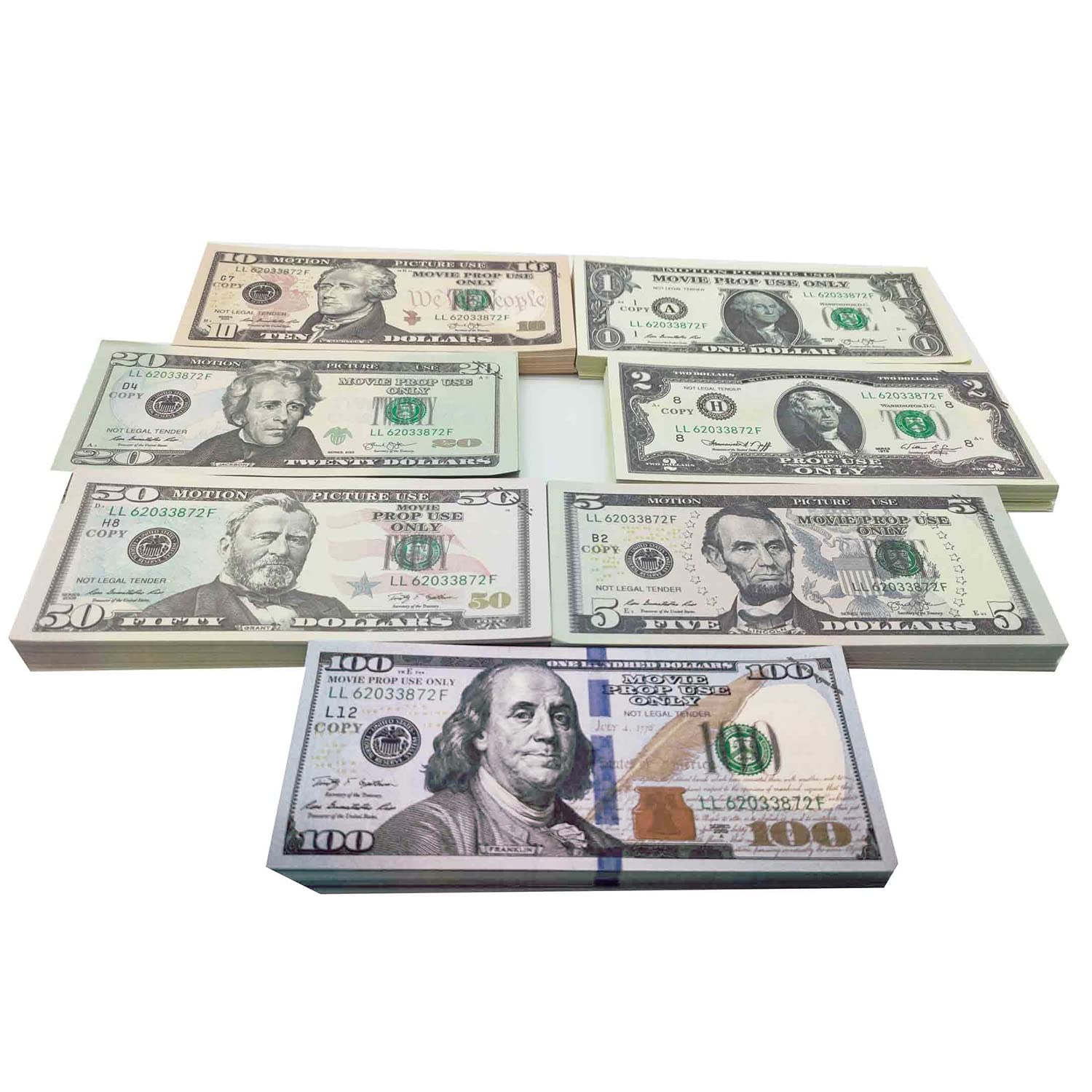Ficheny Props Copy Money 140 pcs for Music Videos,Kids Learning Toys and Birthday Party