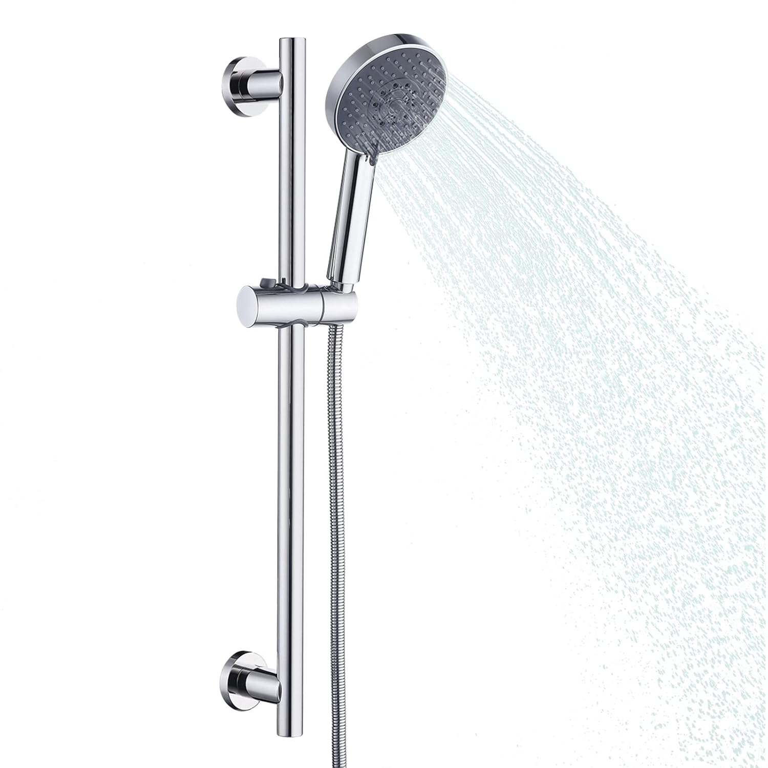5-Spray Multifunction Deluxe Wall Bar Shower Kit with Hand Shower in Polished Chrome