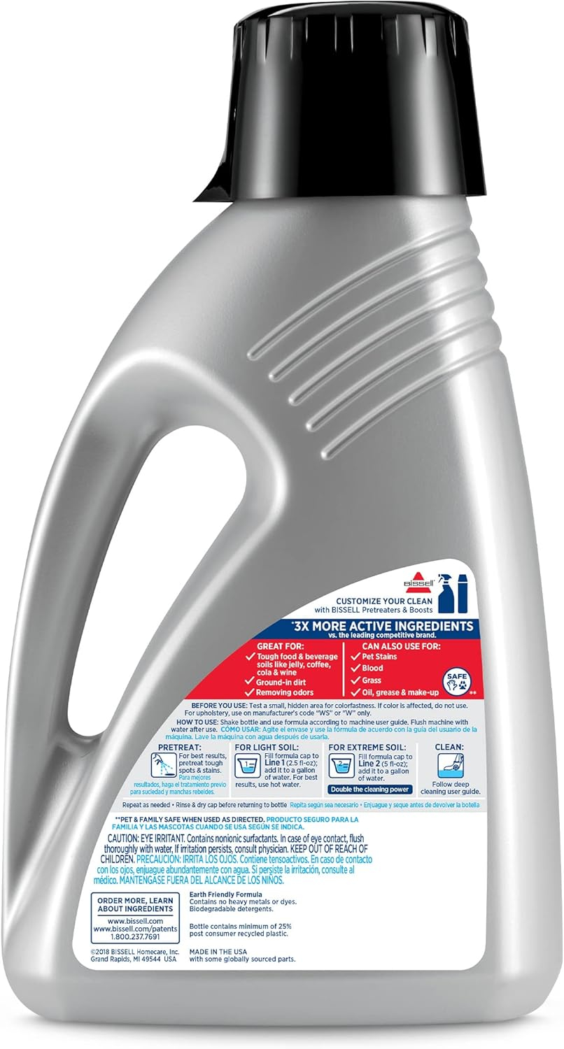 BISSELL Professional Deep Clean + Oxy 48oz. Upright Carpet Cleaner Formula - 3156: Fresh Scent, Stain Eliminator Solution