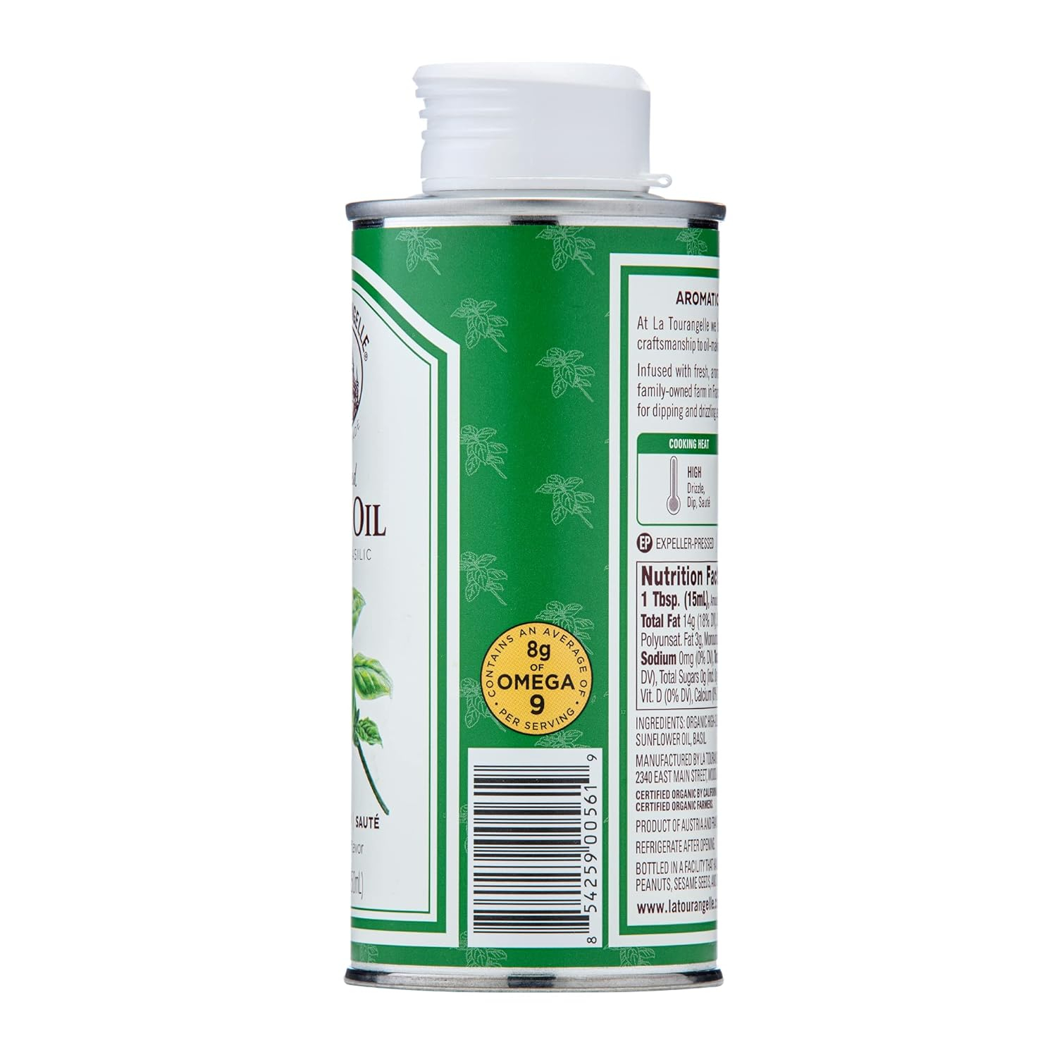 La Tourangelle Basil Infused Oil, 8.45 fl oz (250 ml)