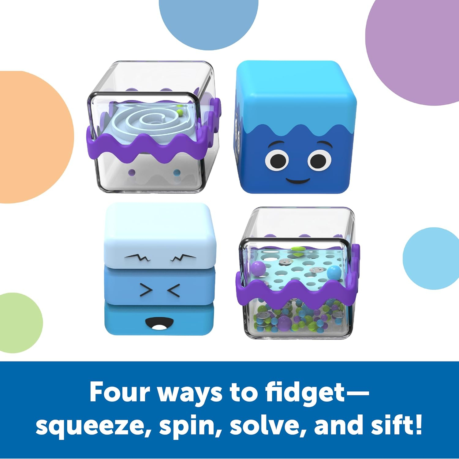 Learning Resources Cool Down Cubes Sensory Fidget Set, Fidgets for Kids, Ages 3