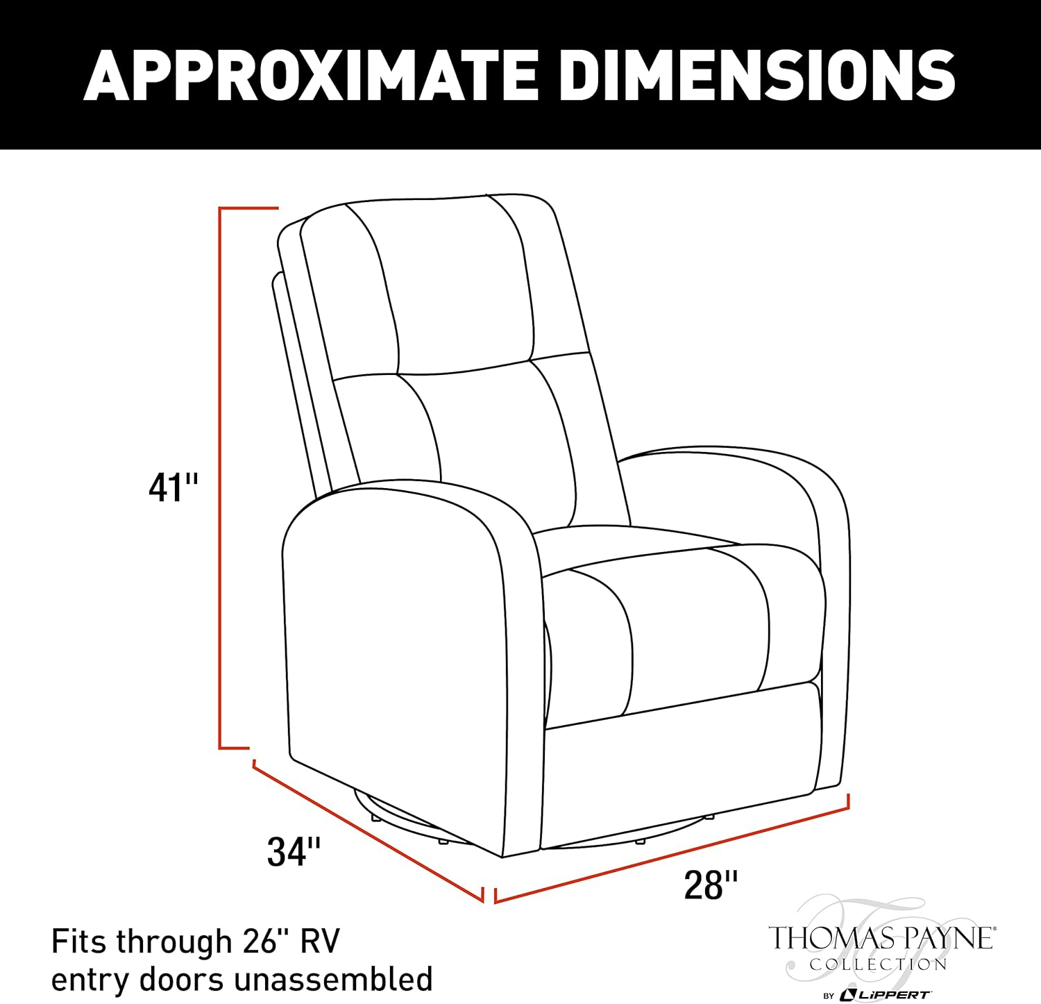 Lippert 2020135002 Pushback Recliner (Altoona)