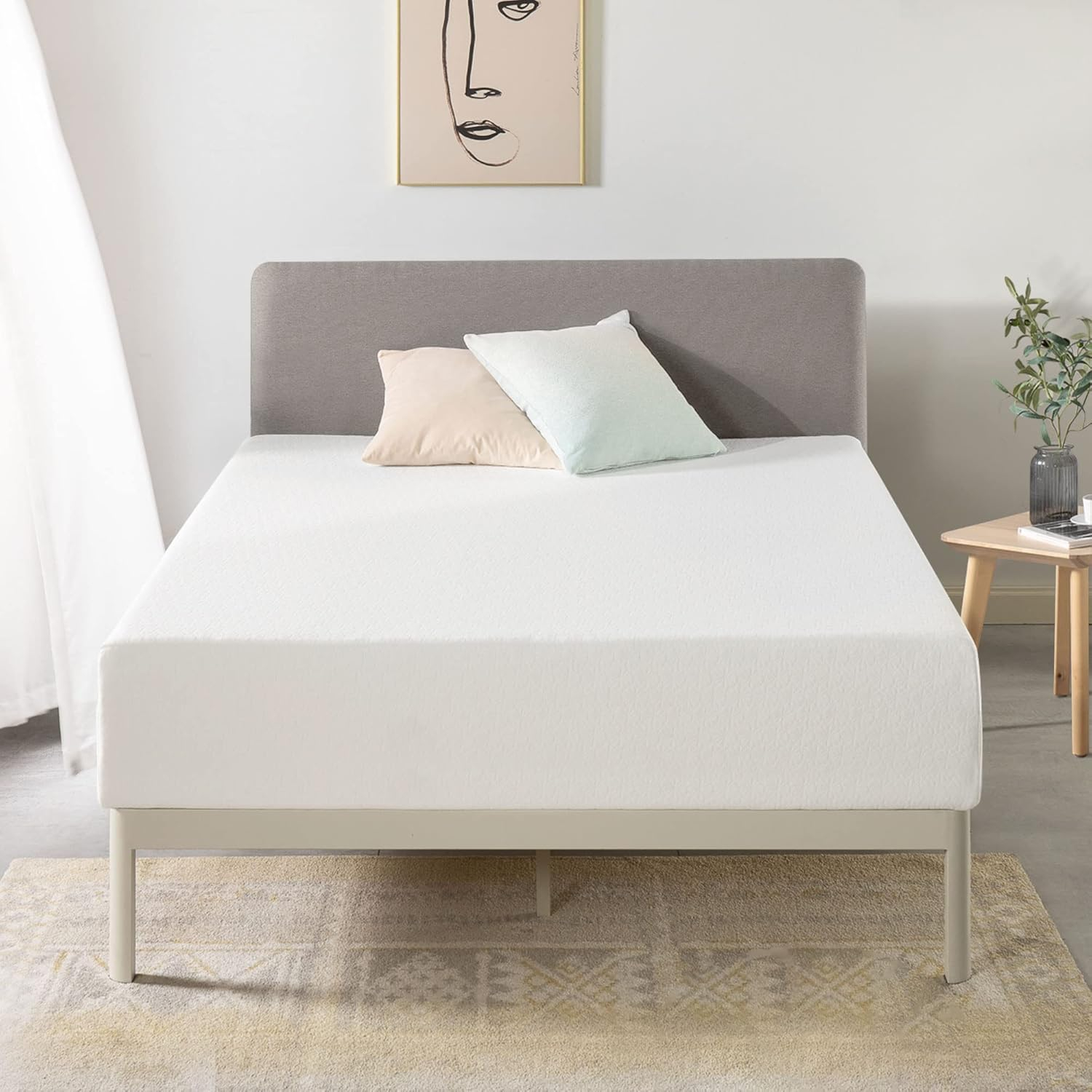 Best Price Mattress 14 Inch King Mattress Bed-In-A-Box, Green Tea Memory Foam