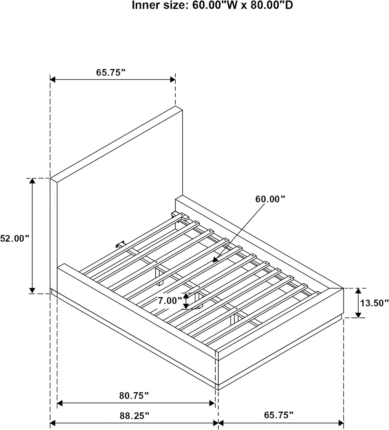 Coaster Knox Transitional Fabric Upholstered Queen Platform Bed Cream