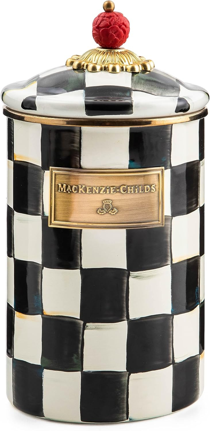 Sterling Check Elegance Clear Glass Canister Set