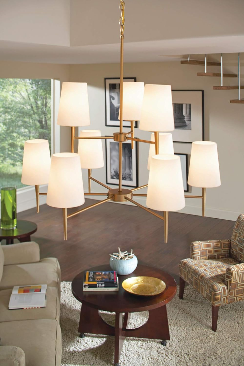 Driscoll 15.5 in. 2-Light Contemporary Modern Brushed Nickel Wall Bathroom Vanity Light with Etched White Glass Shades