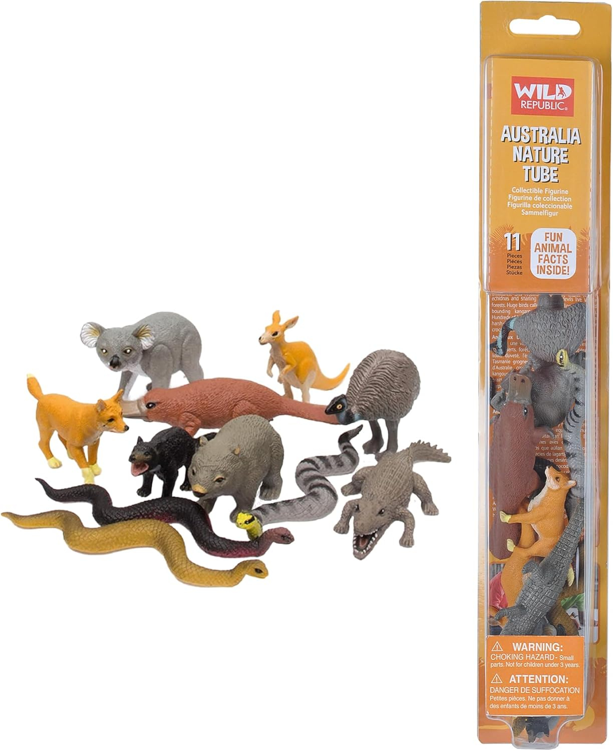 Wild Republic Nature Tube Australia Figurines, 11 Pieces