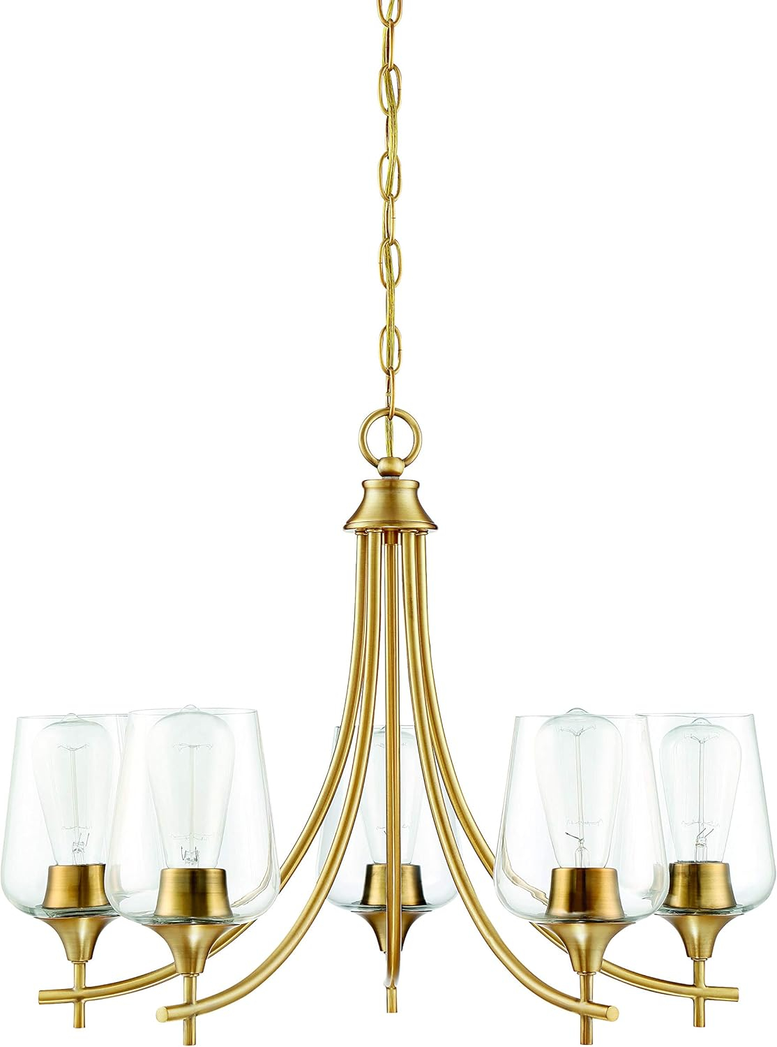 Savoy House Octave 5 - Light Chandelier in  Warm Brass