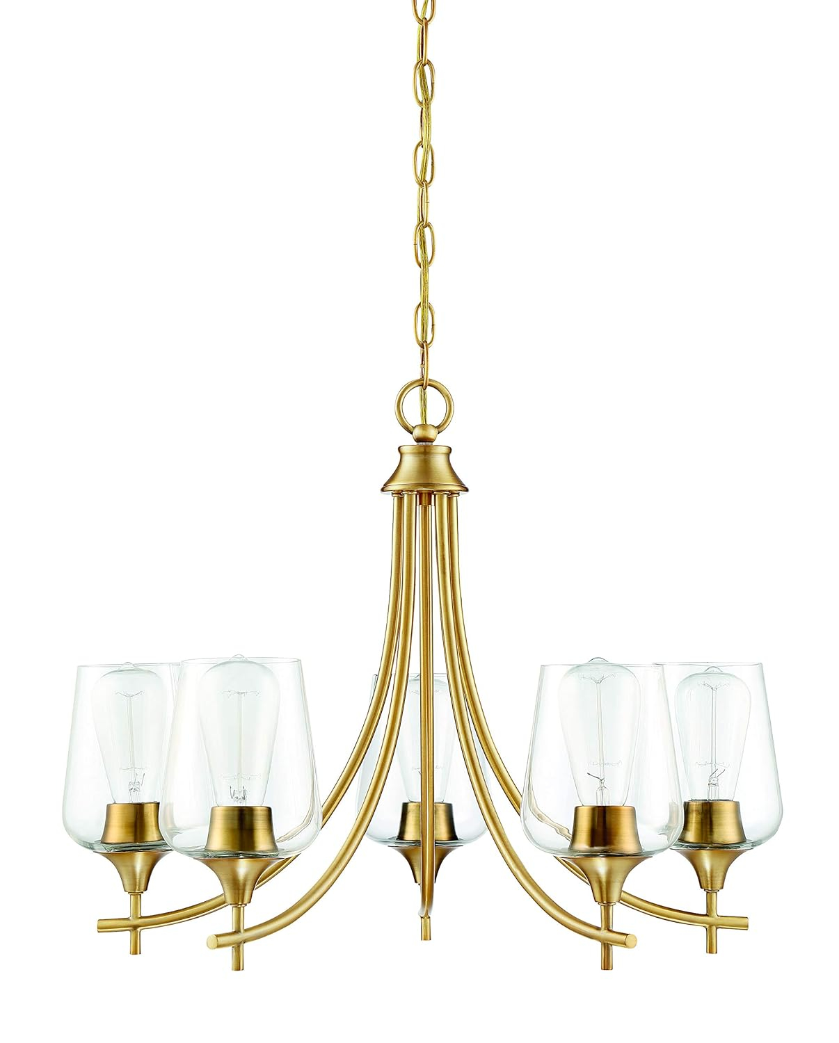 Savoy House Octave 5 - Light Chandelier in  Warm Brass