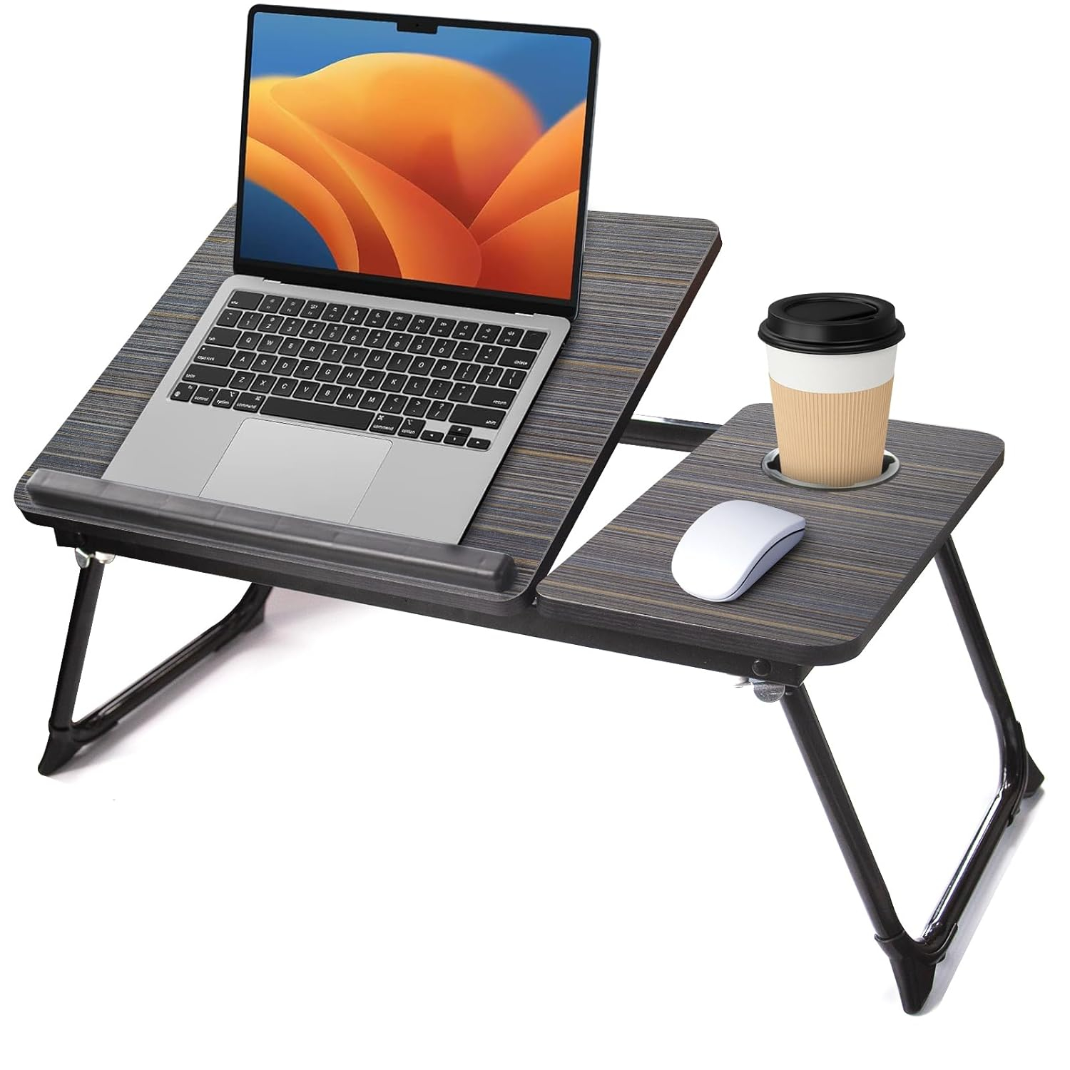 Laptop Desk for Bed, Geyryt Portable Lap Desk Bed Tray Table with Cup Holder Bed Desk for Laptop and Writing Reading Working Eating Gaming in Bed Sofa Floor (Light Weight)
